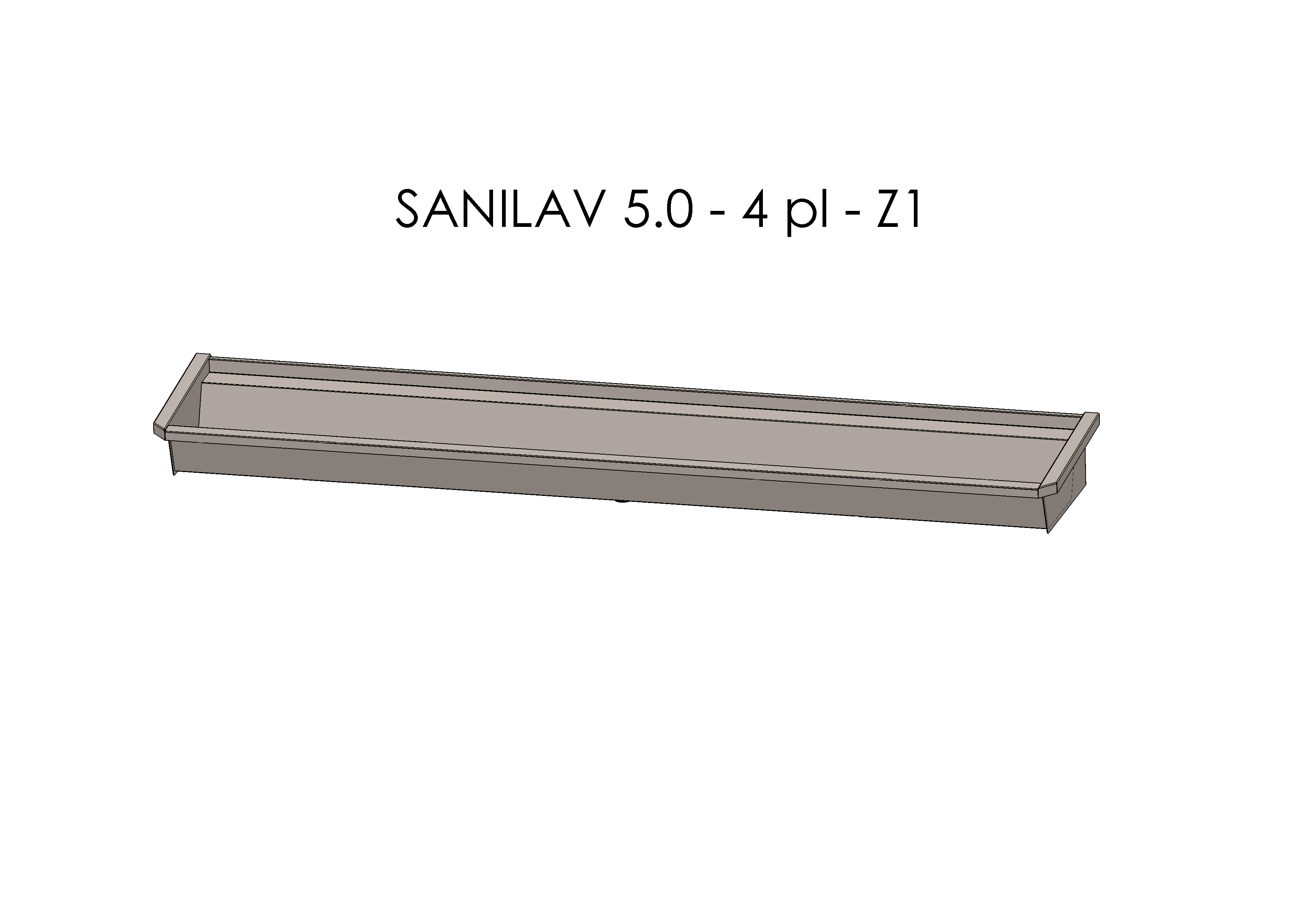 Intersan Sanilav muurwastrog rvs 4p 240 z/krn SANILAV 5.0-4-Z1