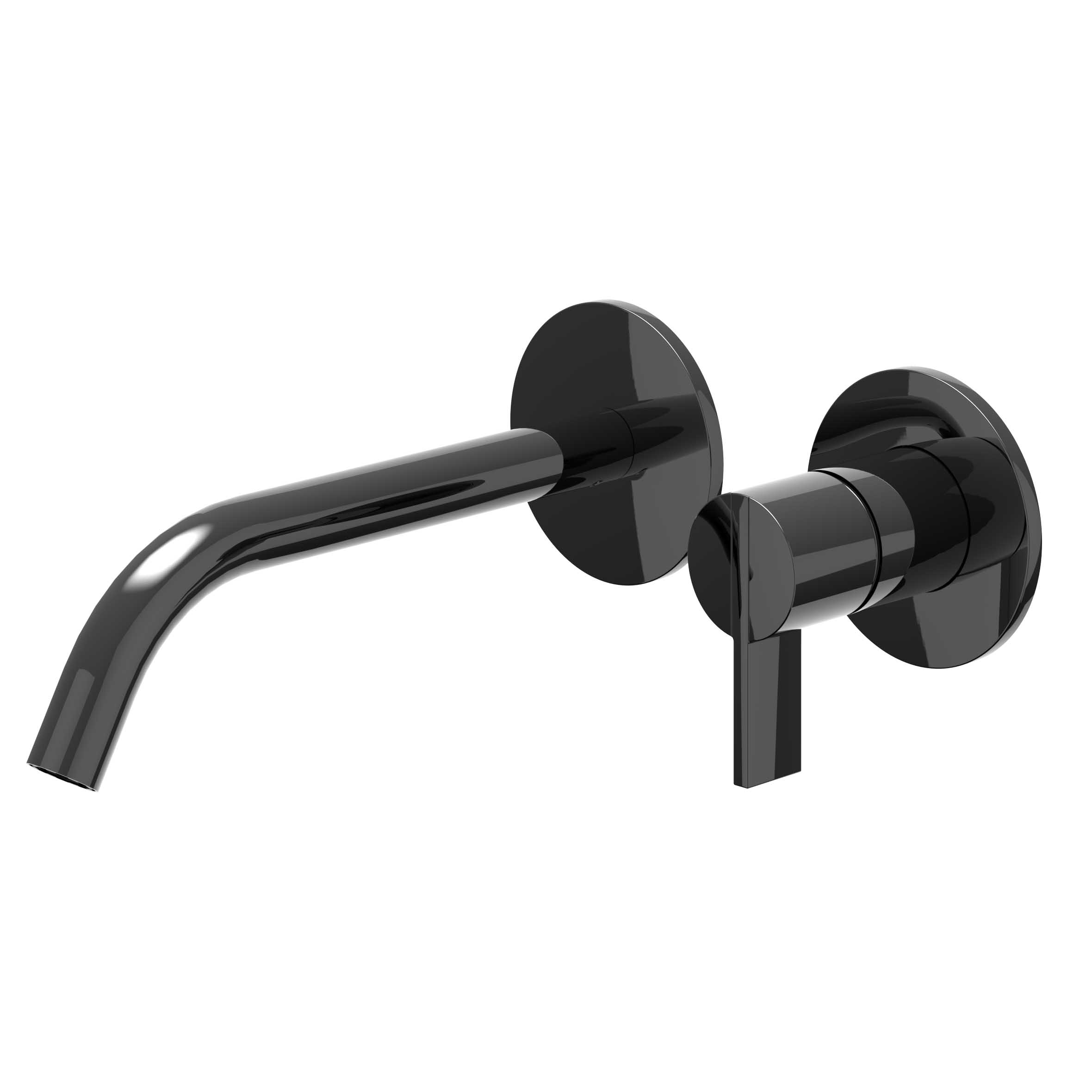 IVY Pact Wastafelmengkraan afbouwdeel 2-gats met gebogen uitloop 6101357 Zwart chroom PVD