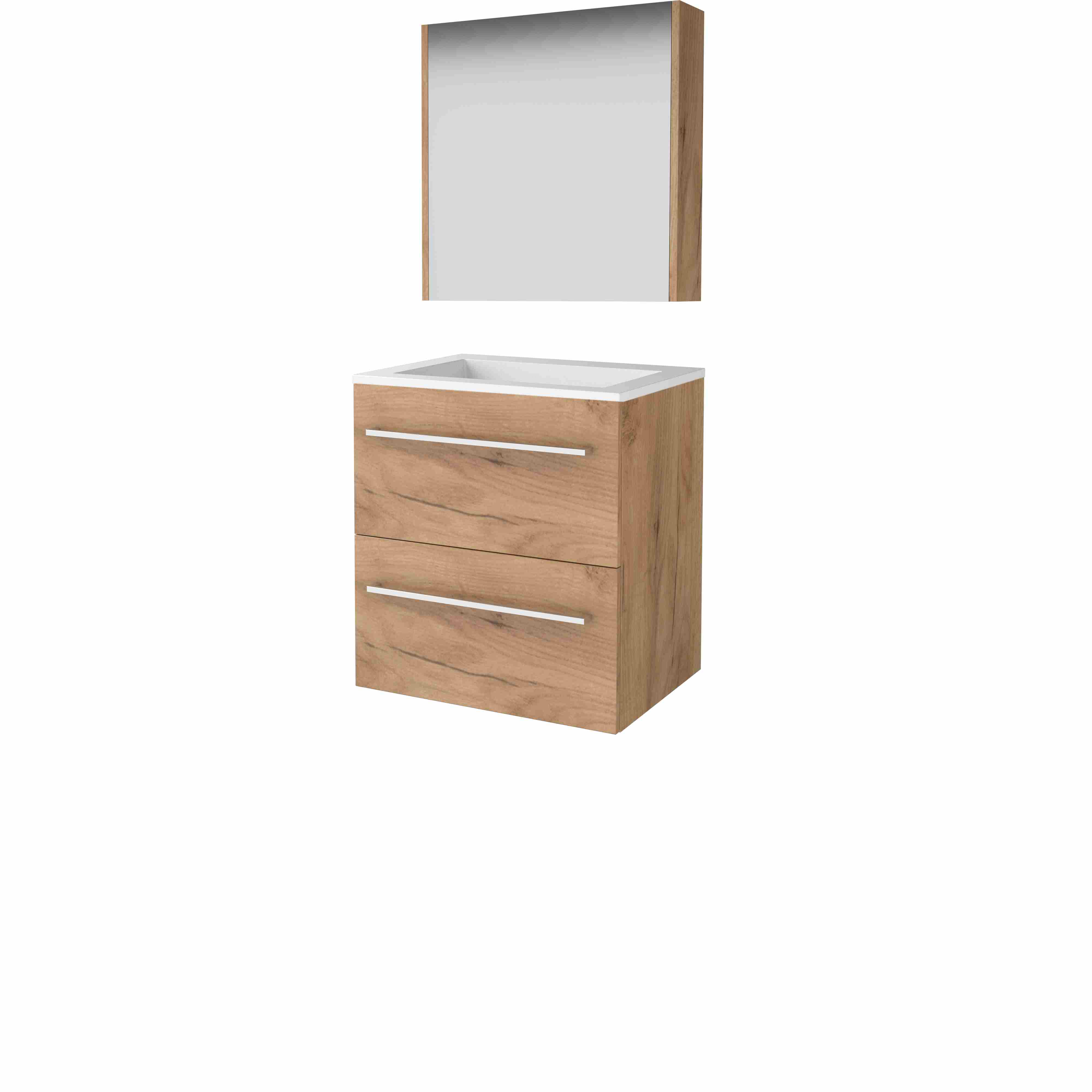 Basic Comfort 46 set 60x46cm met gr. 2 la Acryl wast. 0 krgt. incl. kast C46GR60A0WO Whisky Oak