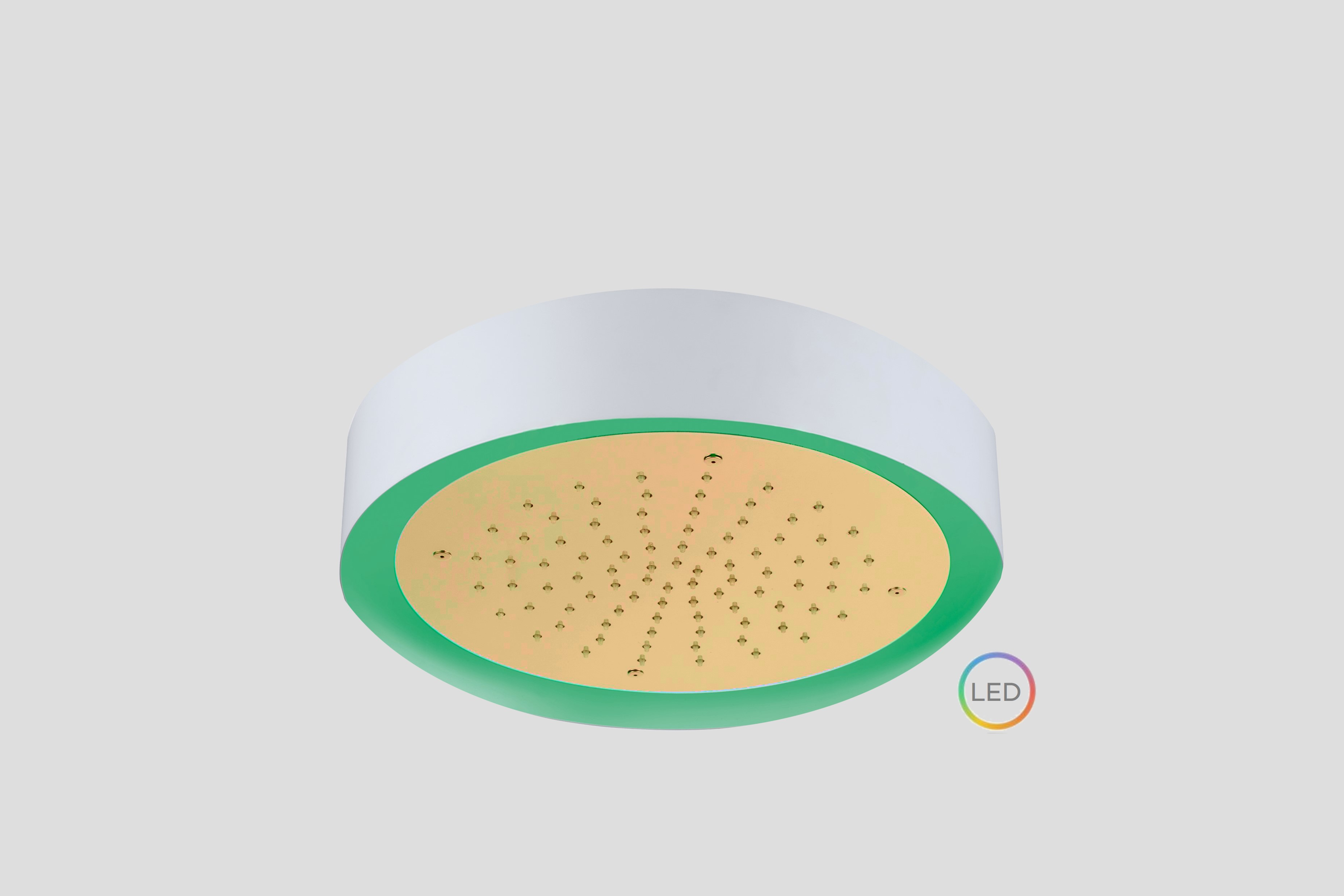 Lagoo Nesso Hoofddouche Light Ring 200 m. multi color LED incl. afstandsb. N8170BB Brushed Brass PVD