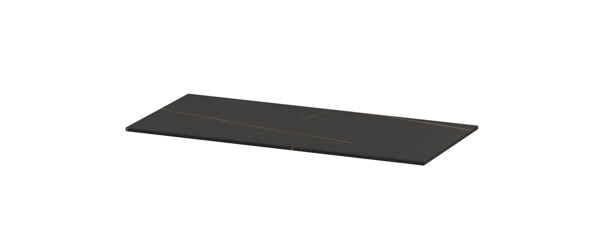 INK Afdekplaat van keramische slab zonder uitsparing H10xB1000xD450 Lauren black mat / 210222
