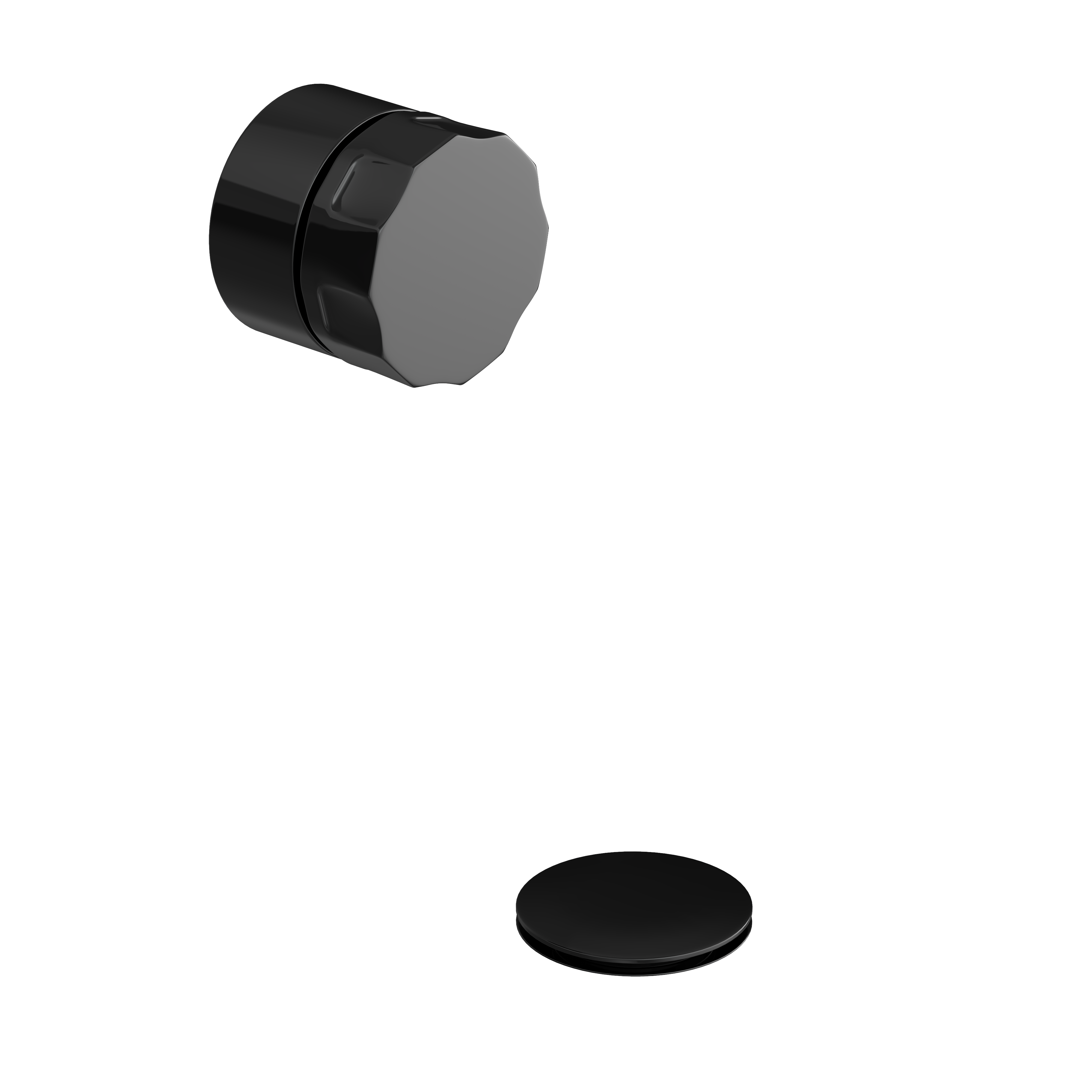 Hotbath Cobber badoverloop-vulcombinatie verlengd P033PBP Gepolijst Zwart PVD