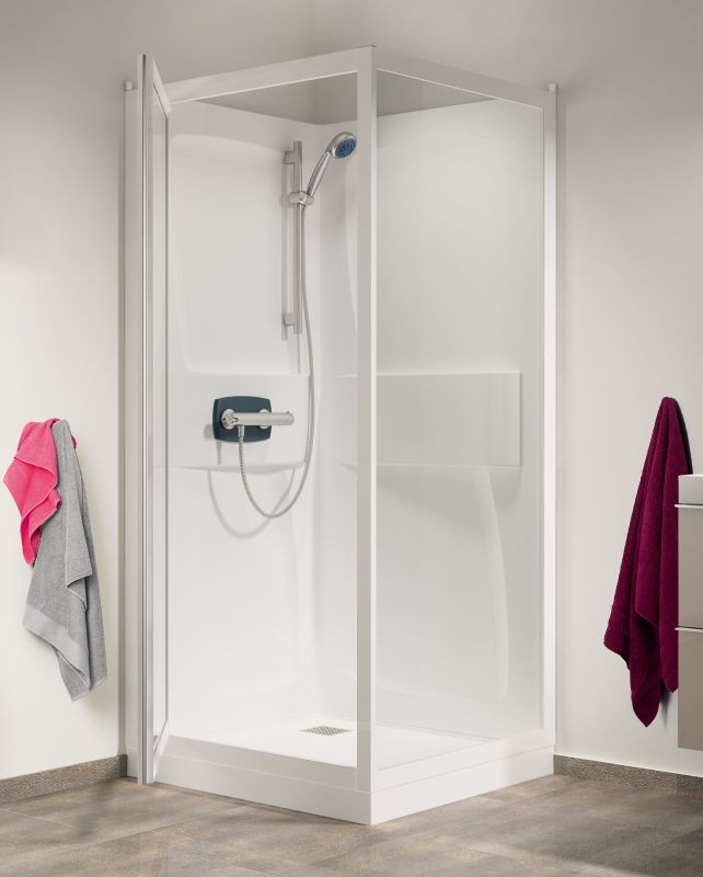 Kinedo Kineprime douchecabine helder 90x90 CA722TTN, met glazen achterwanden
