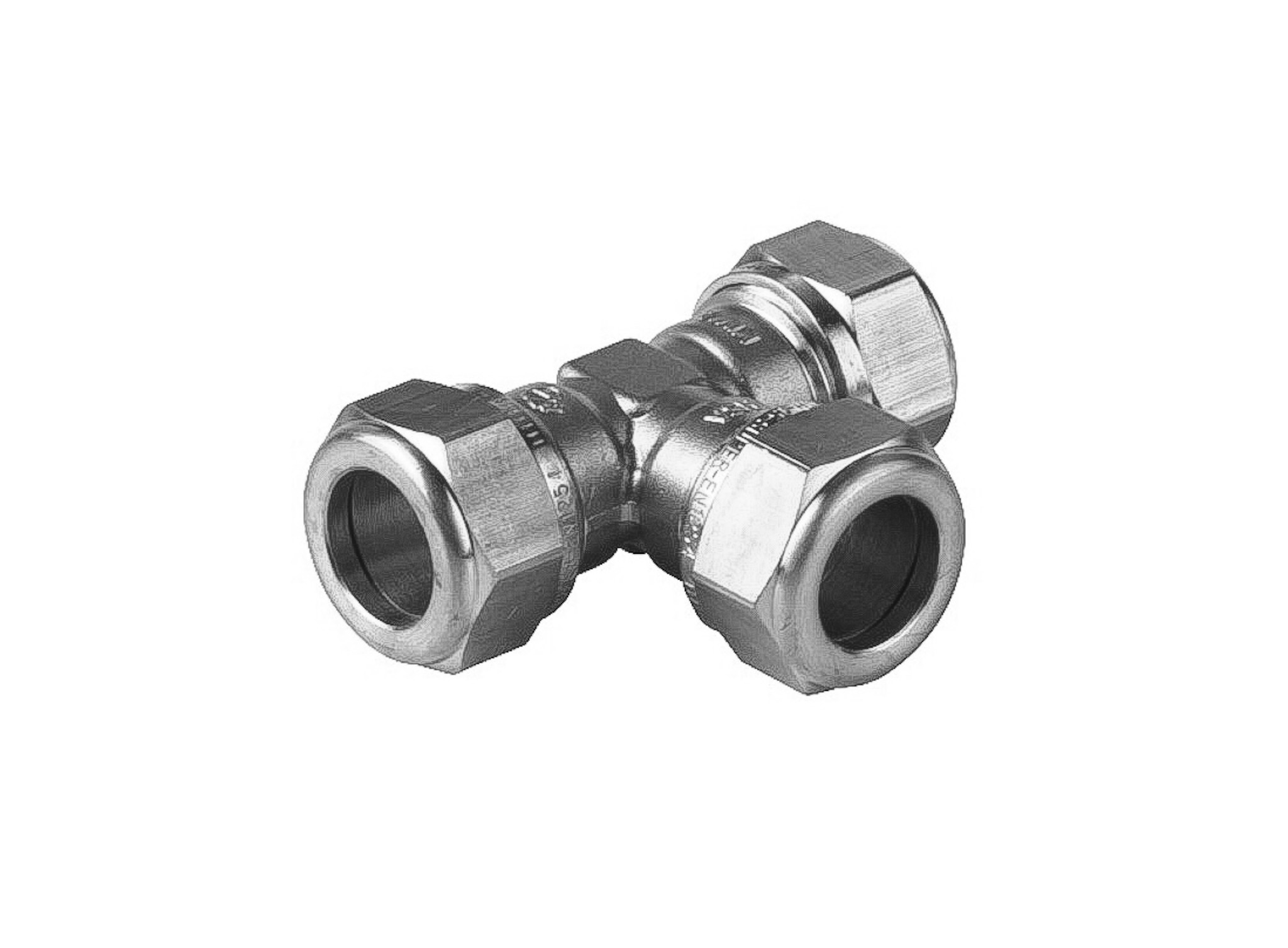 VSH T stuk knel 15x15x15 chroom 0872731