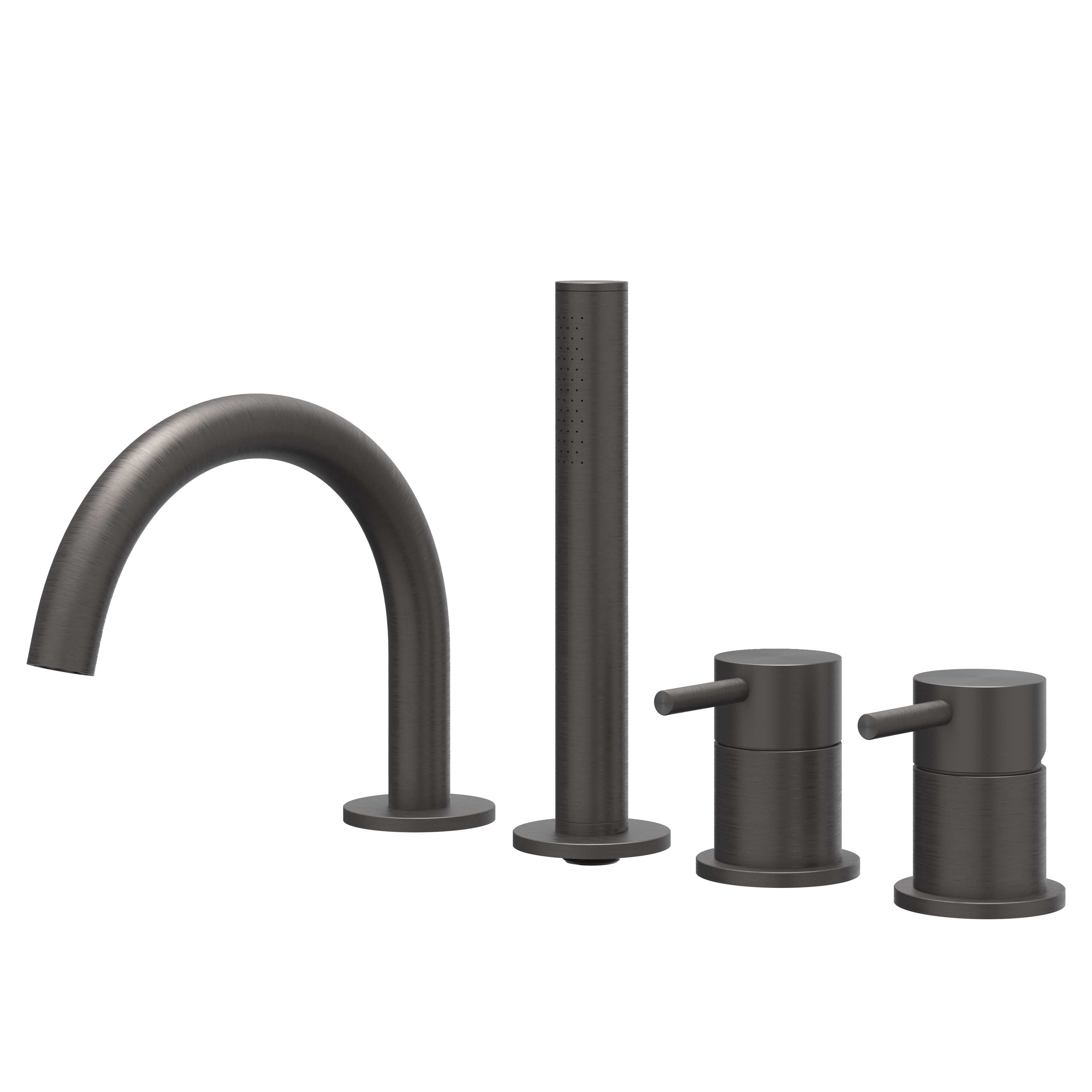 IVY Concord Badrandcombi 4-gats m/draaibare uitloop uittrekbare handd 6301164 RVS316 gebr. carbon black PVD