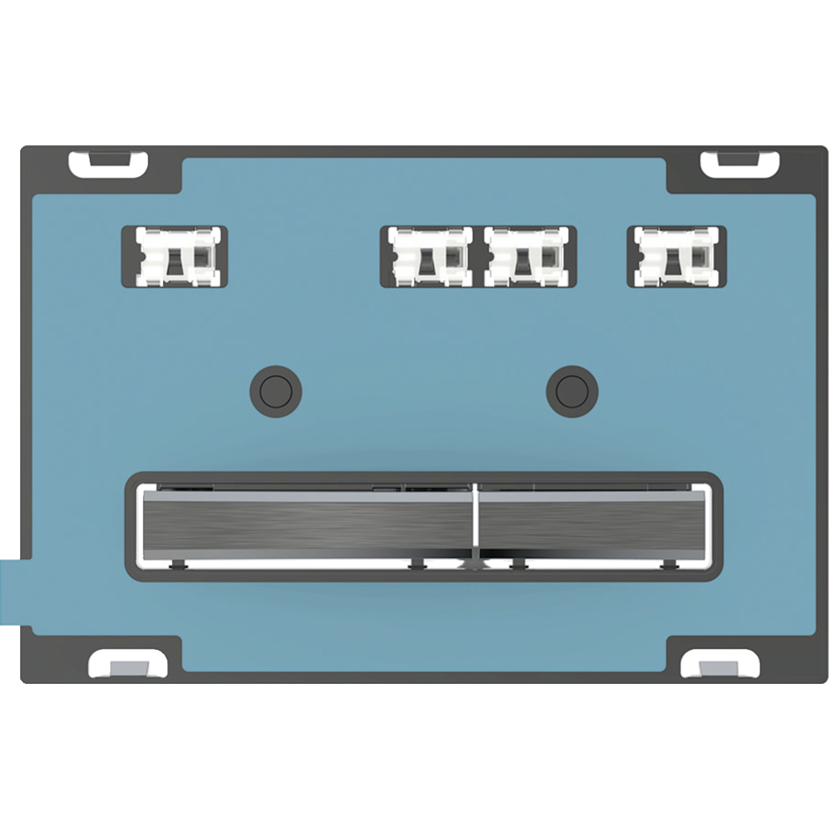 Geberit Sigma50 bedieningsplaat 2- toets square zwartchroom - klantspecifiek 115.671.00.2