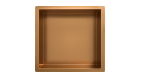 Inbouwnis 30x30x10cm geborsteld brons koper 33.2162