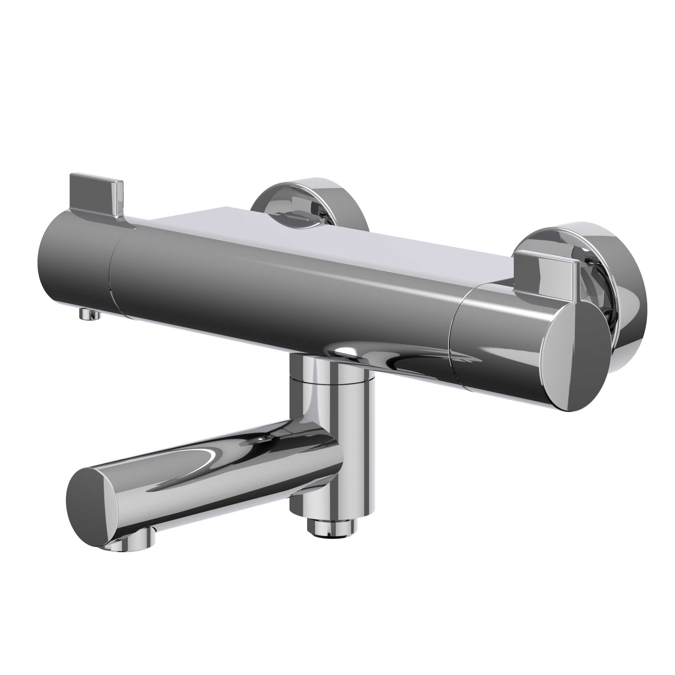 IVY Pact Badtherm.kraan opbouw m/wegdraaibare baduitloop m/omstel 6302001 Chroom