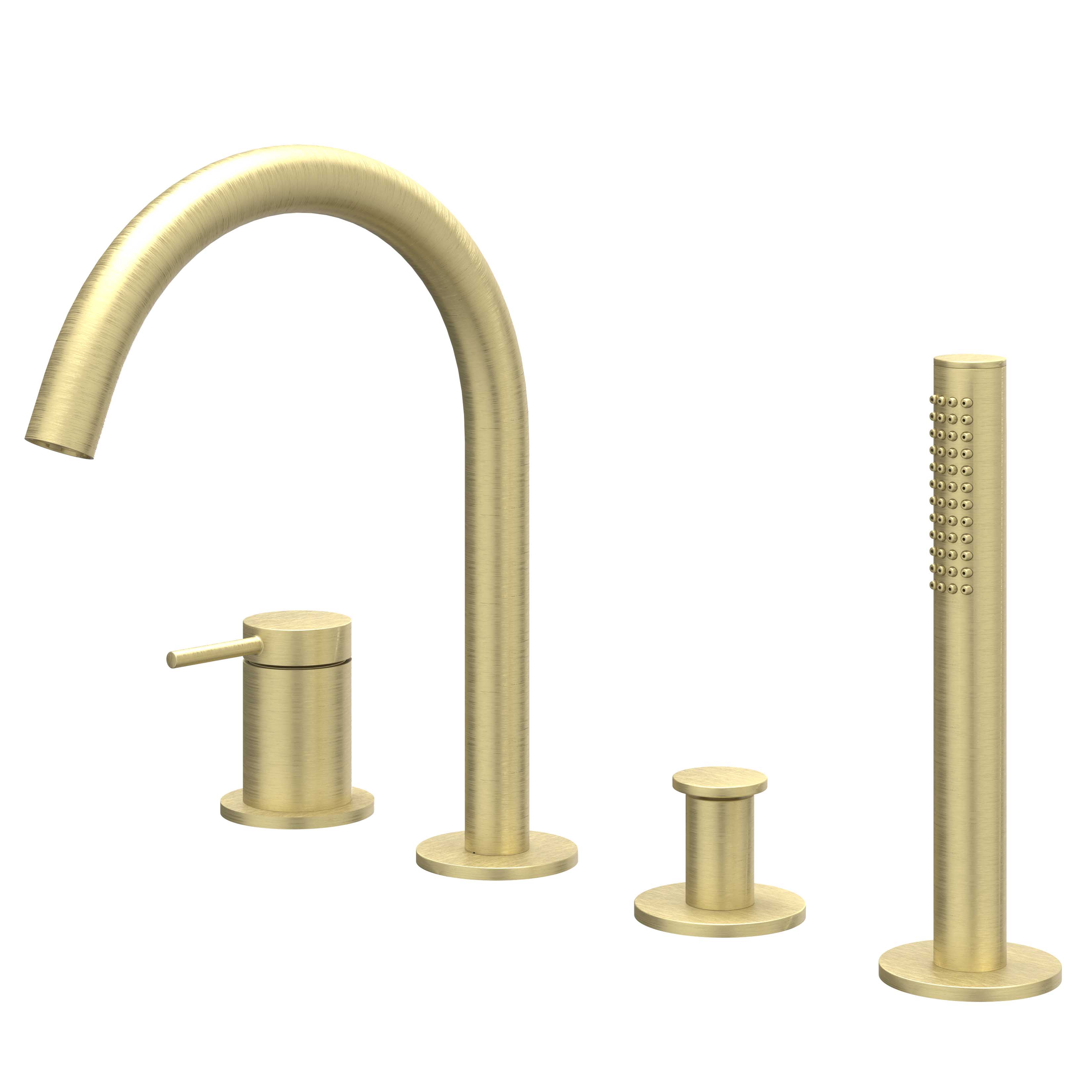 IVY Bond Badrandcombi 4-gats m/draaibare uitloop uittrekbare handd 6301154 gebr. mat goud PVD