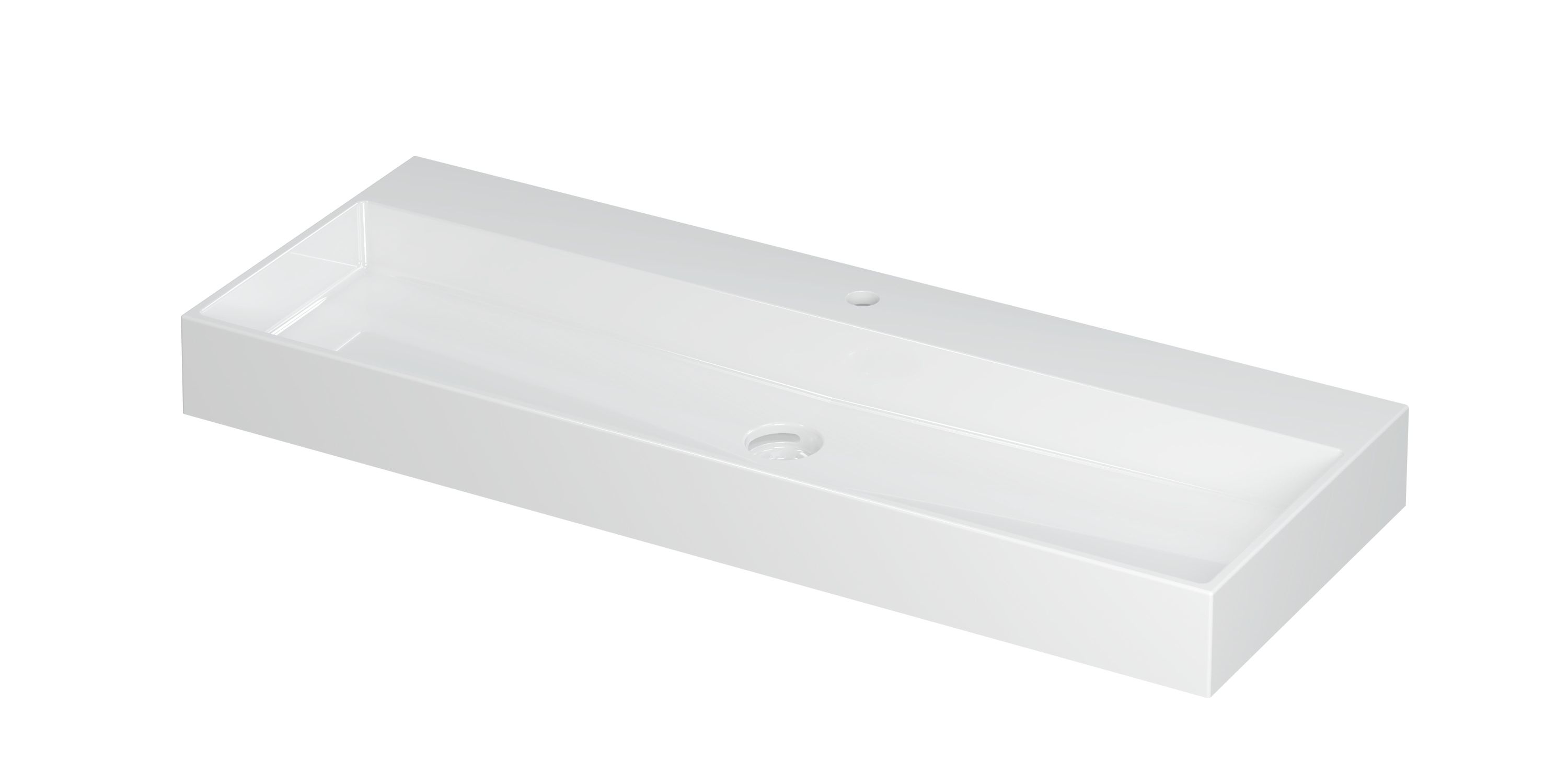 INK United wast. porselein m. 1 krgt. incl. click plug en verb. overl. 0206101 Glans wit