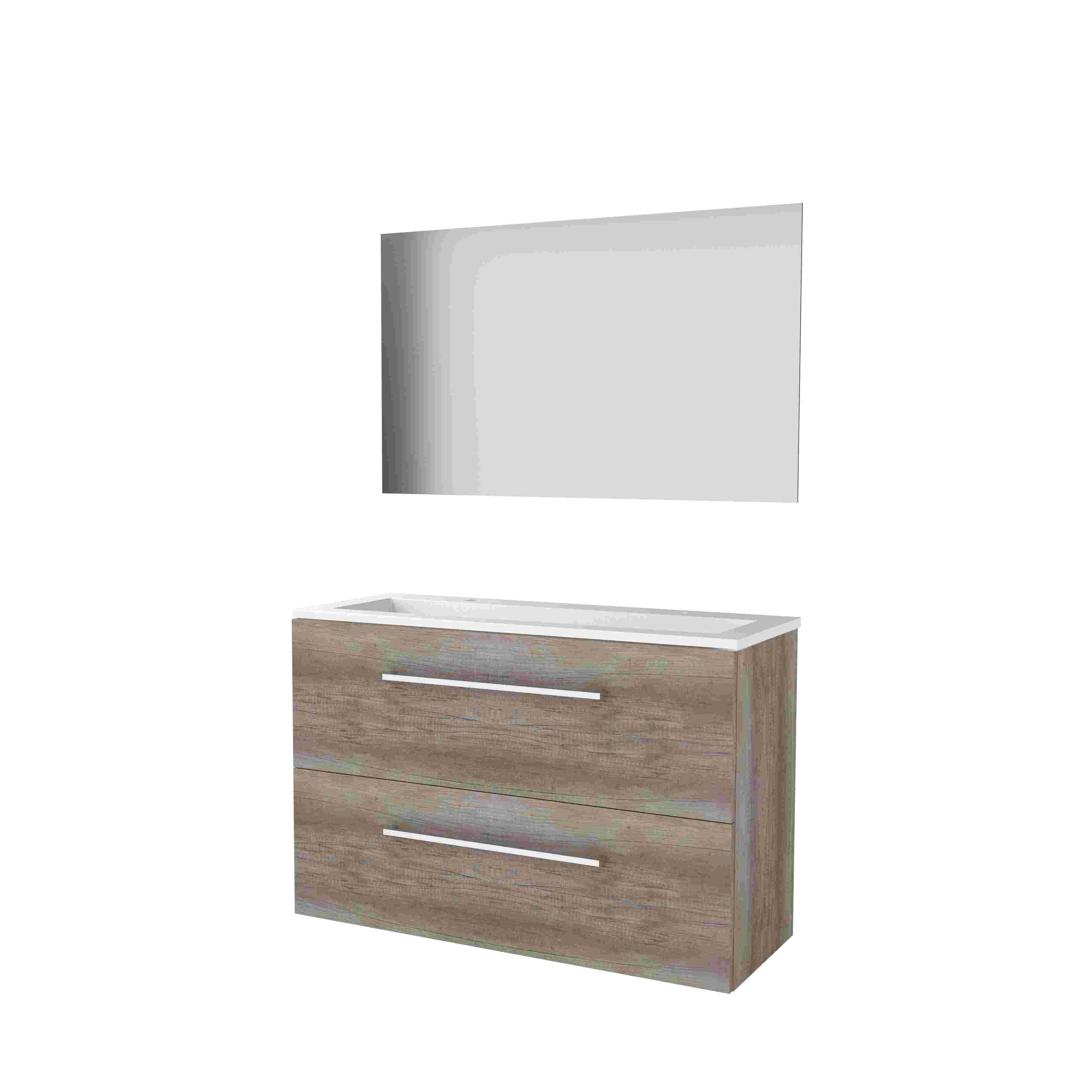 Basic Ultimate 39 onderk. m. gr. incl. 2 la + Acryl wast. incl. 2 krgt. incl. spg. m. LED ind. o+b B1000xD390 Scotch Oak / 1813920