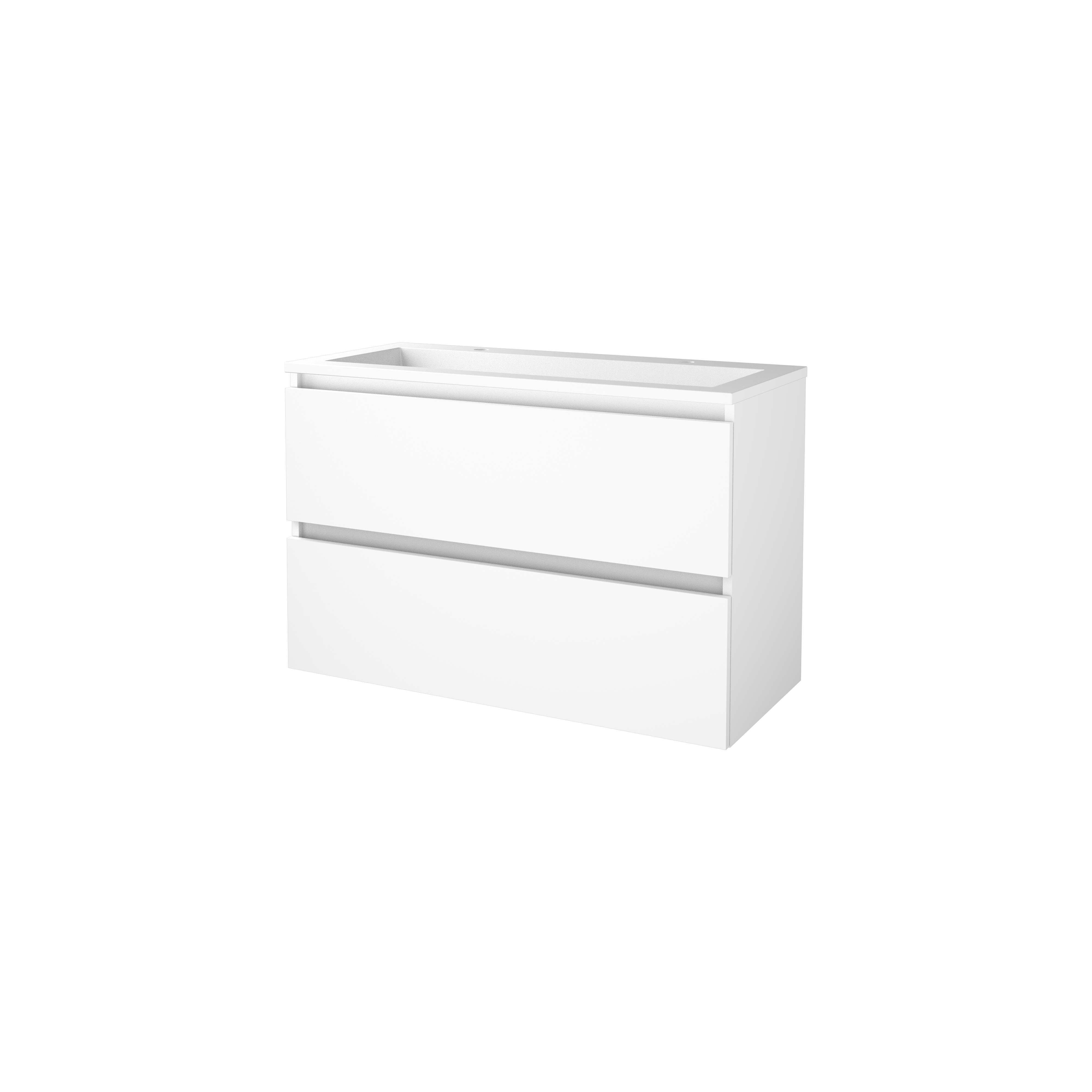 Basic Start 46 set 100x46cm greepl. 2 la Acryl wast. 2 krgt S46GL100A2IW Ice White