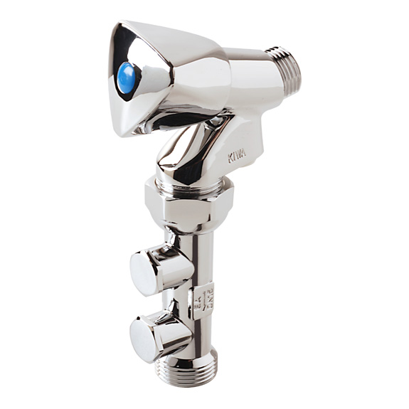 RAM beluchterkraan 1/2 met controleerbare keerklep klasse EA verchroomde knop kiwa 11025