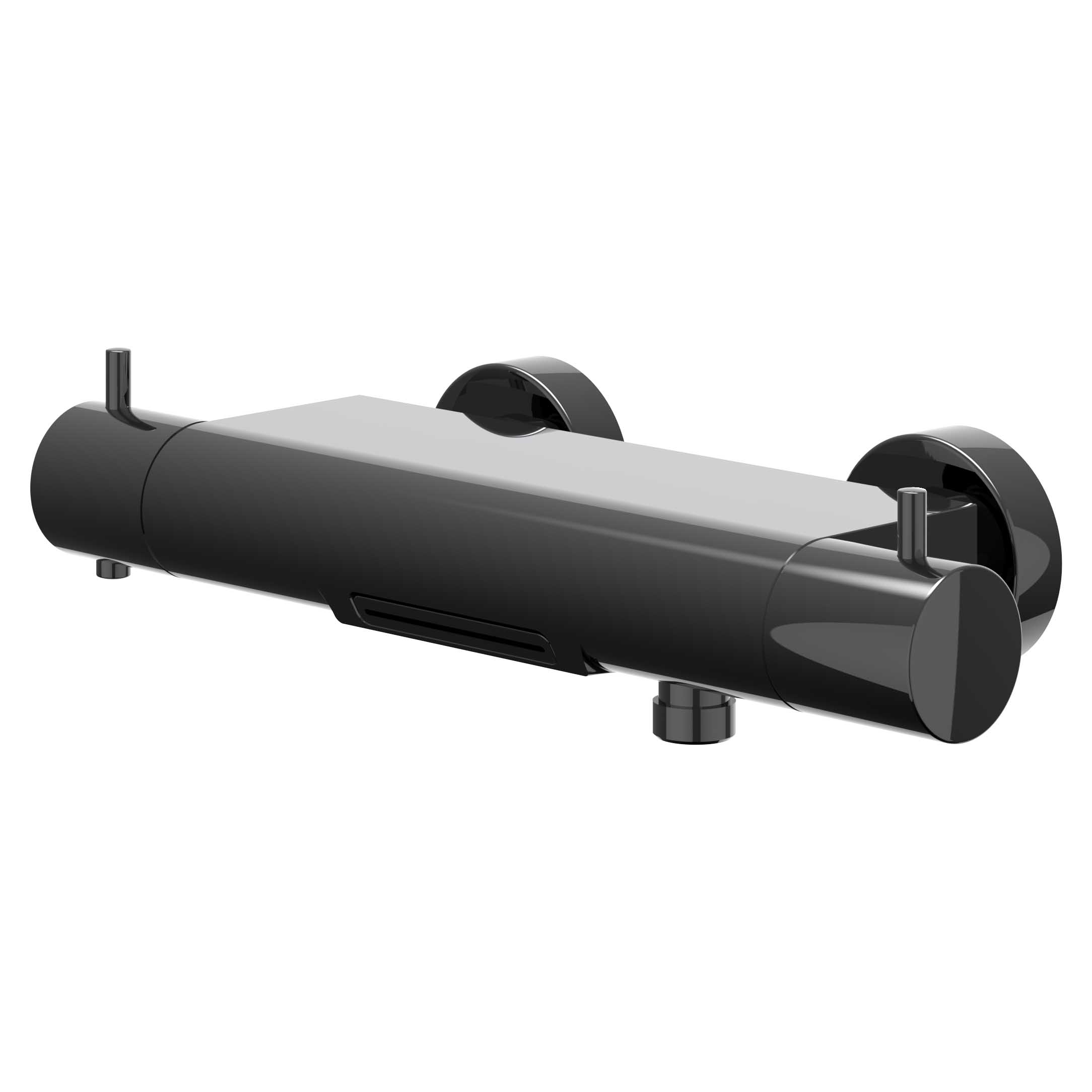 IVY Bond Badthermostaatkraan opbouw cooltouch met cascade uitloop 6301057 Zwart chroom PVD