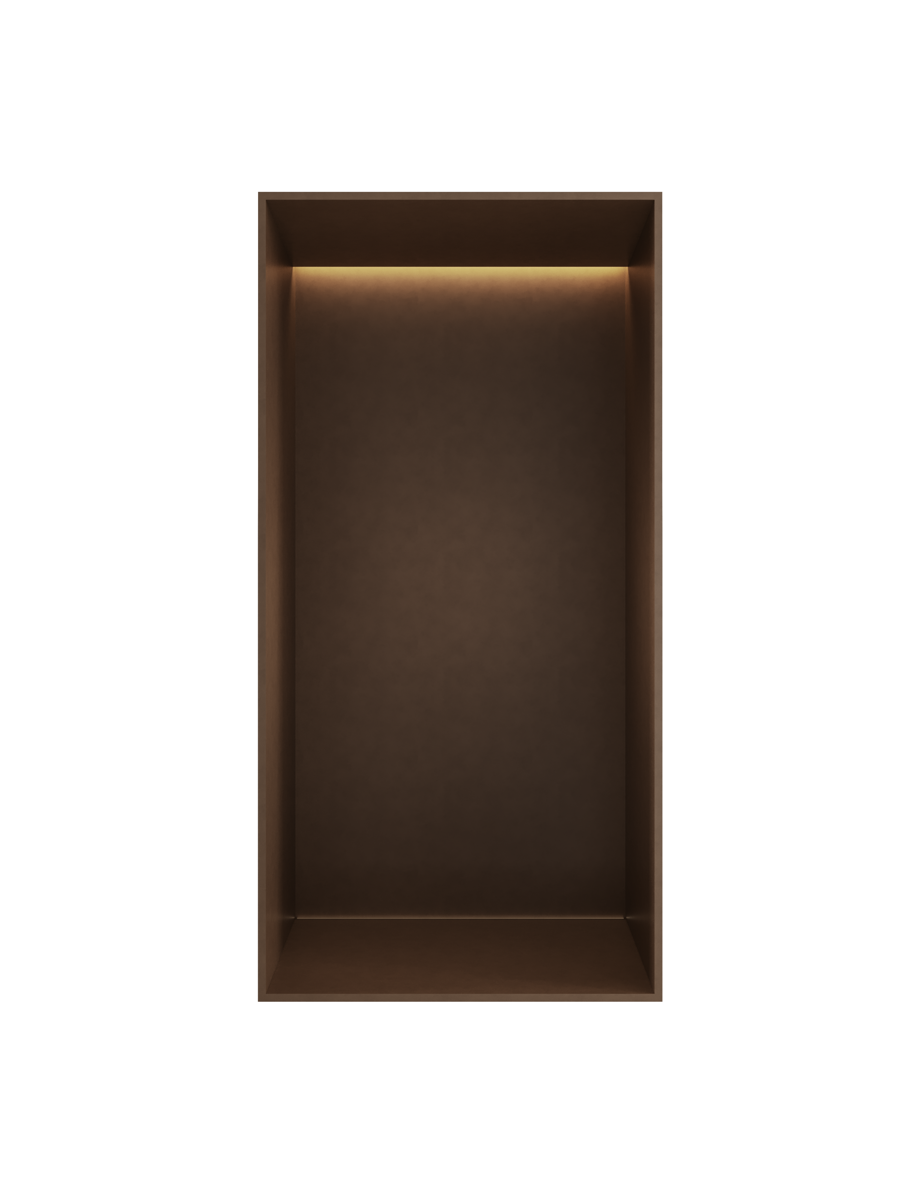 Hotbath More inbouwbox of inbouwnis 30x15x10cm frameless + LED BOX015FLTB Tuscan bronze