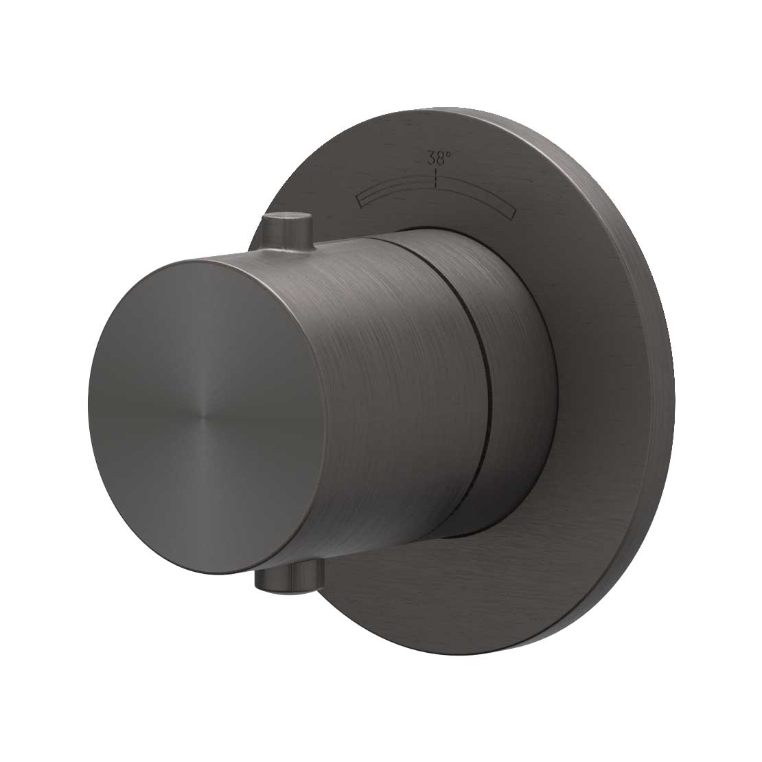 IVY Concord Afbouwdeel flow-through inbouwstopkraan symmetry 6201224 RVS316 gebr. carbon black PVD