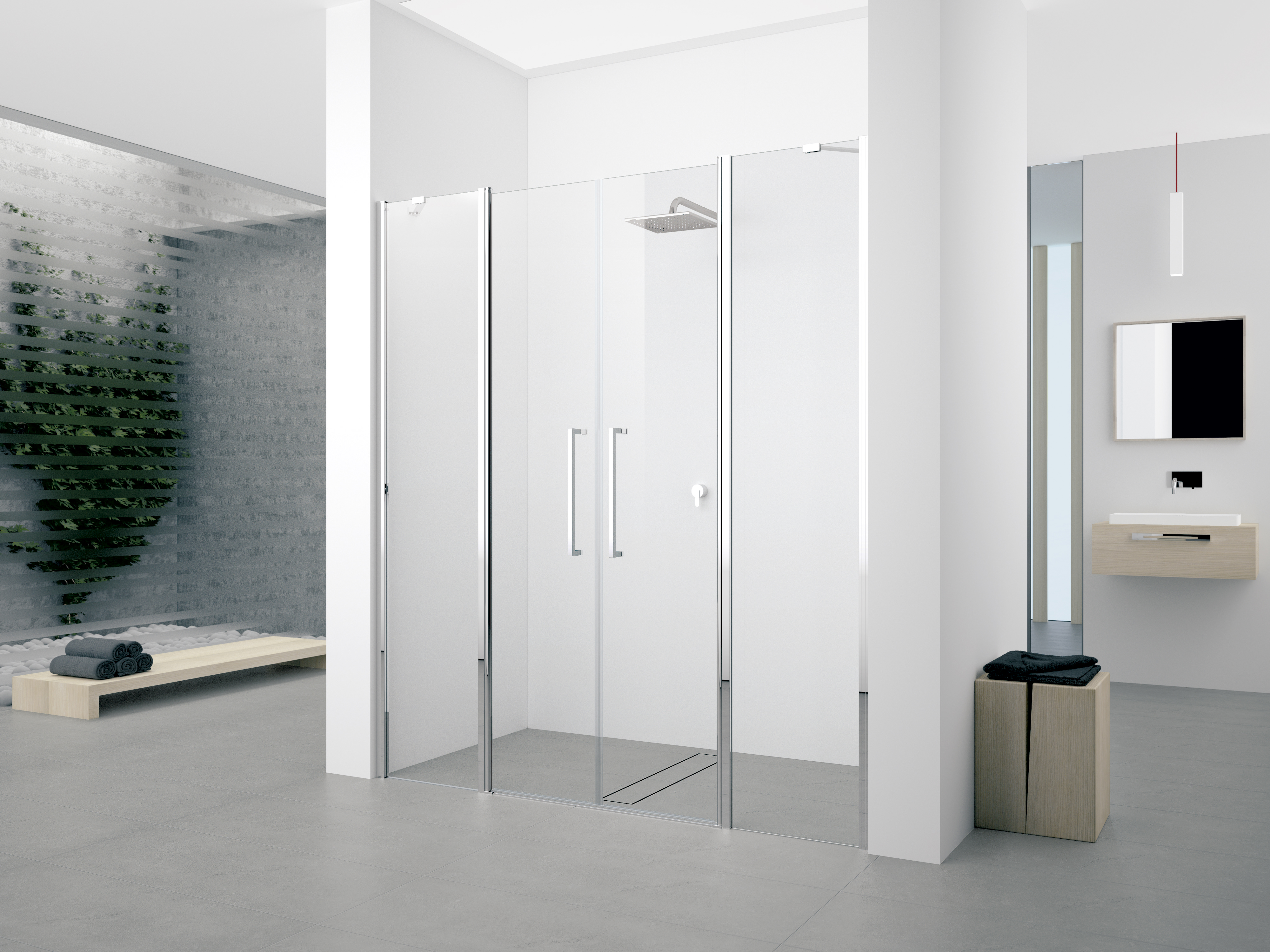 Novellini YOUNG 2 A 81 hoekinstap 81-83 matchroom helder glas