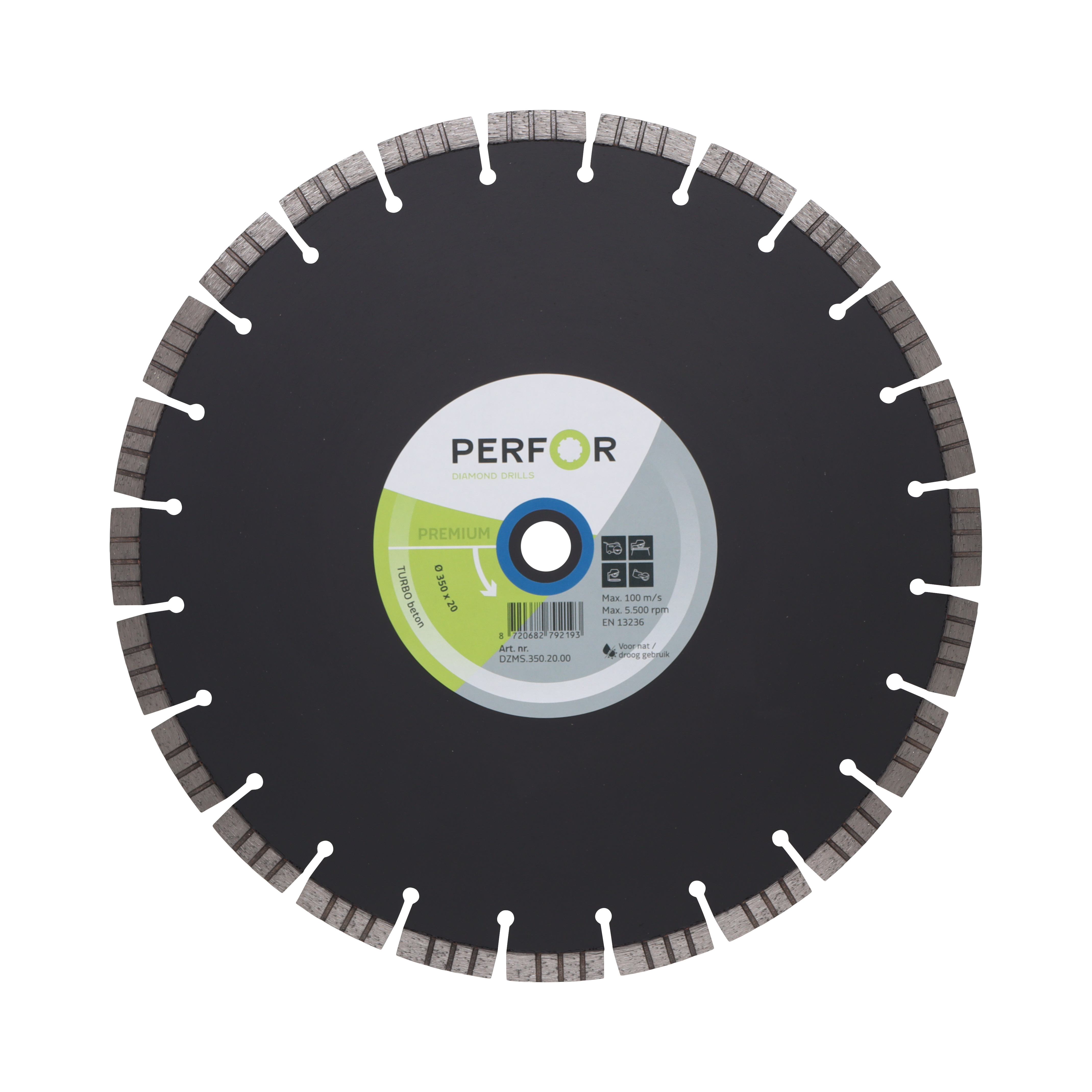 Zaagblad TURBO beton 350 asgat 20 DZMS.350.20.00