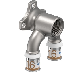 Uponor S Press Plus pers muurplaat met ronde flens 16x1/2x16 1070629