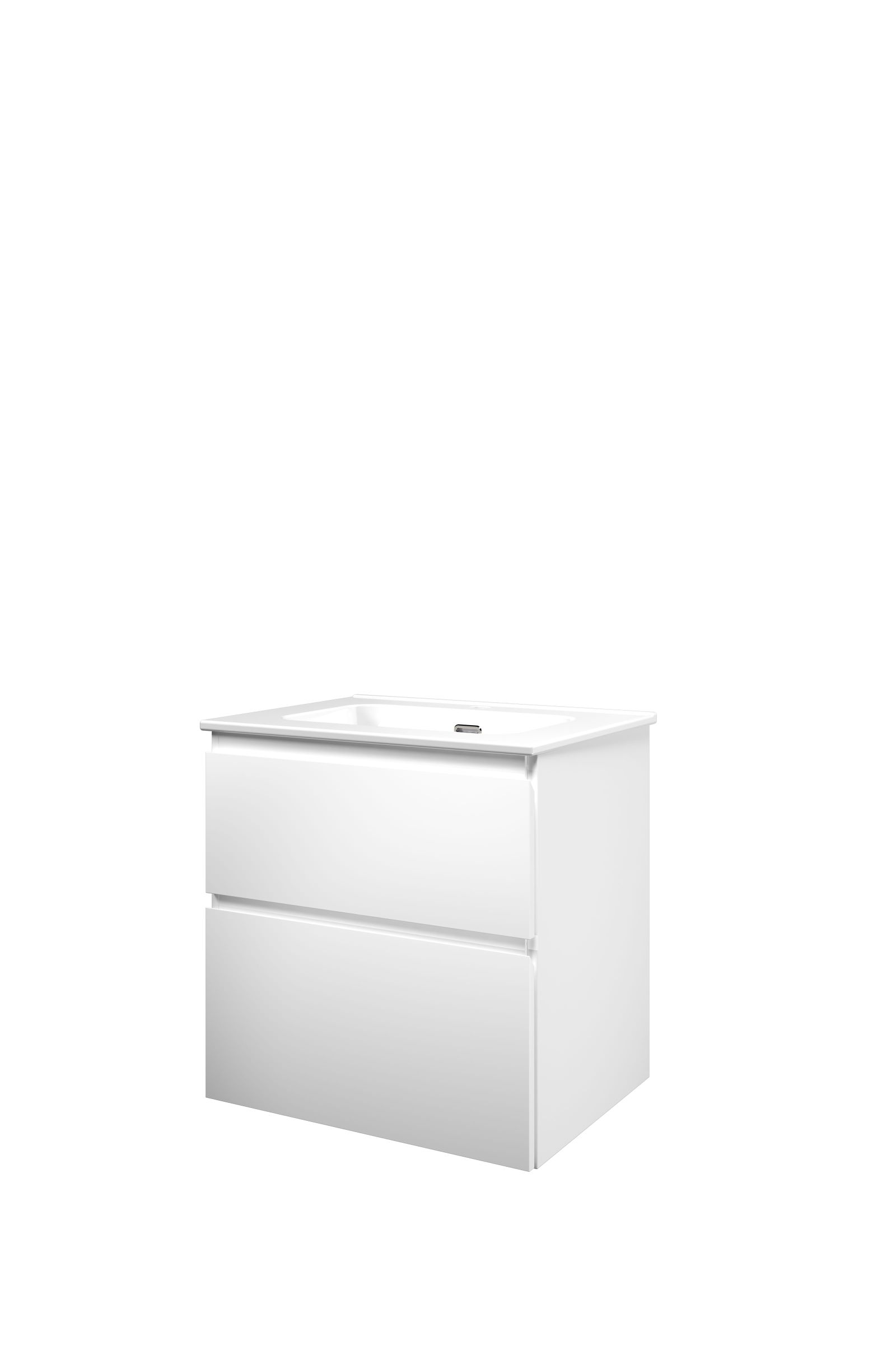 Proline set porselein Elegant wast. met 1 krgt. en onderk. a-sym. 1815215 Mat wit/Glans wit H620xB600xD460