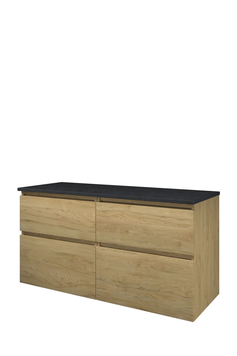 Proline Top afdekplaat hardsteen onderk. 4 la a-symm. H620xB1200xD460 Ideal oak/Blue stone / 1817962