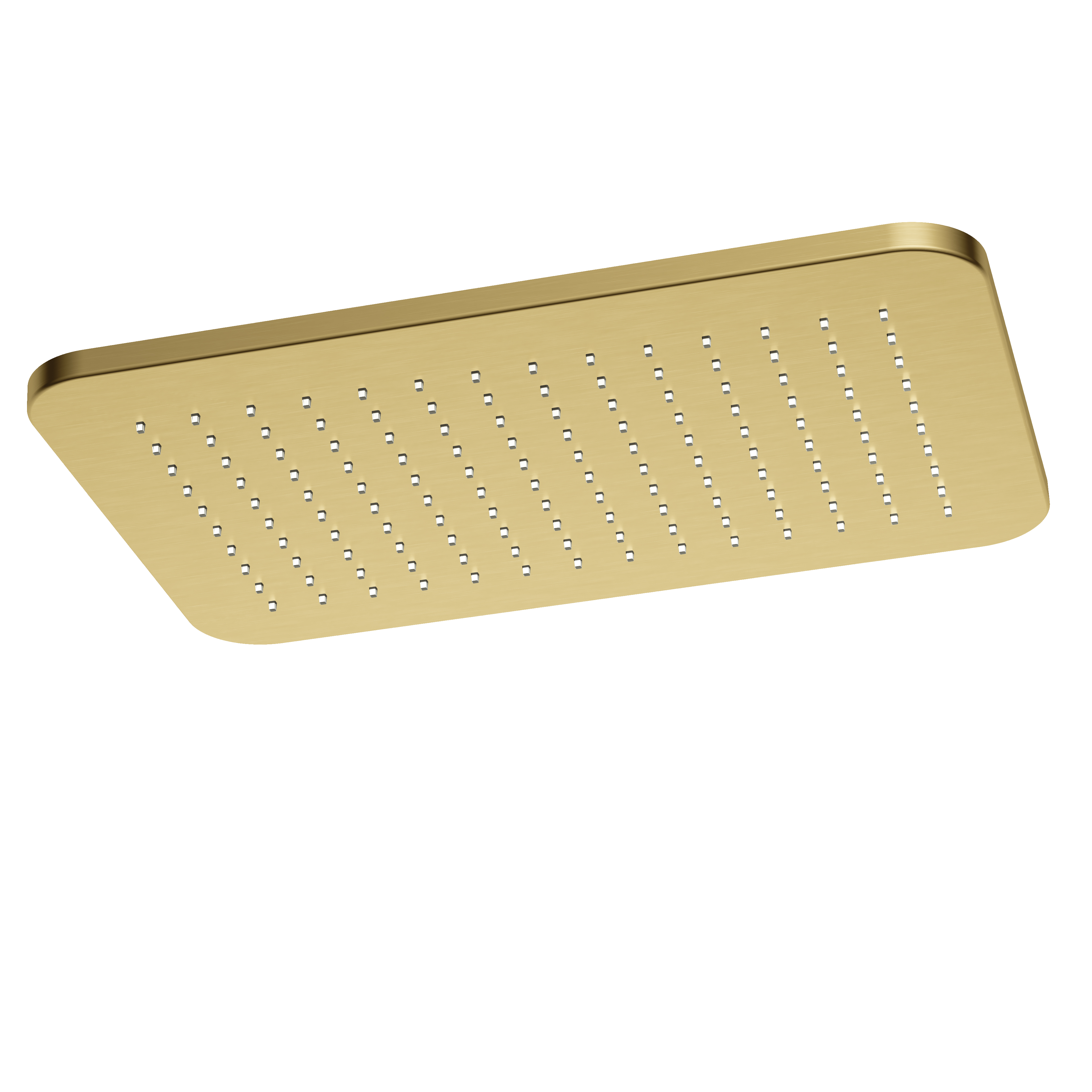 Hotbath Gal hoofddouche Rechthoek 27 x 40 cm GL106BBP Geborsteld Messing PVD