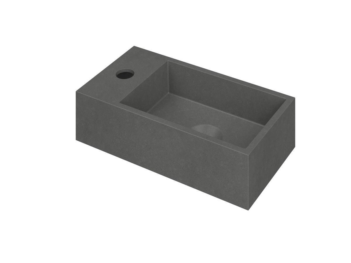 INK Versus Fontein Quartz links met krgt. 3404112 Quartz grijs H90xB360xD180