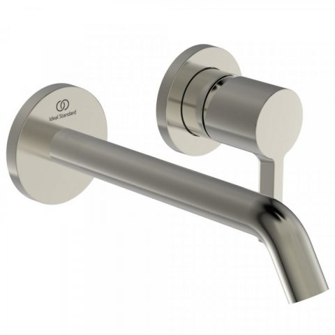 IS Joy wandmengkraan uitloop 18cm 2 opbouwdelen A7378GN Silver Storm