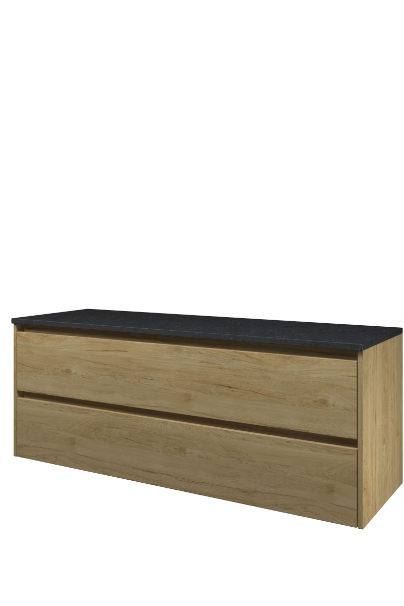 Proline Top afdekplaat hardsteen onderk. symm. H540xB1400xD460 Ideal oak/Blue stone / 1817982