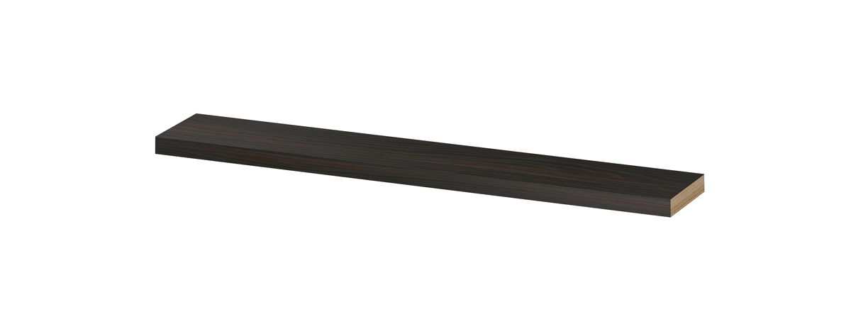 INK wandplank in dekor dikte 35mm voorzijde afgekant tbv nis 1258717 Intens eiken H35xB1200xD200