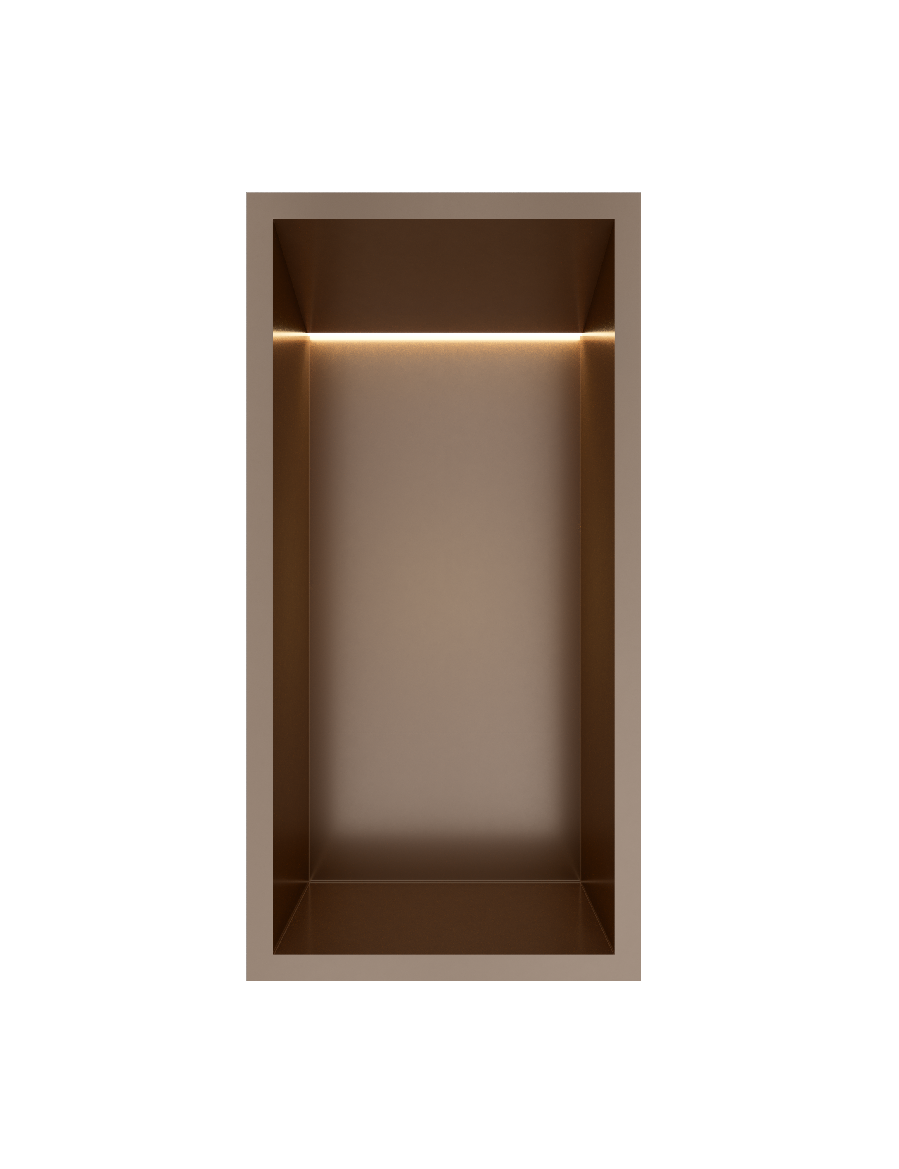 Hotbath More inbouwbox of inbouwnis 30x15x10cm with LED IP44 BOX015LTB Tuscan bronze