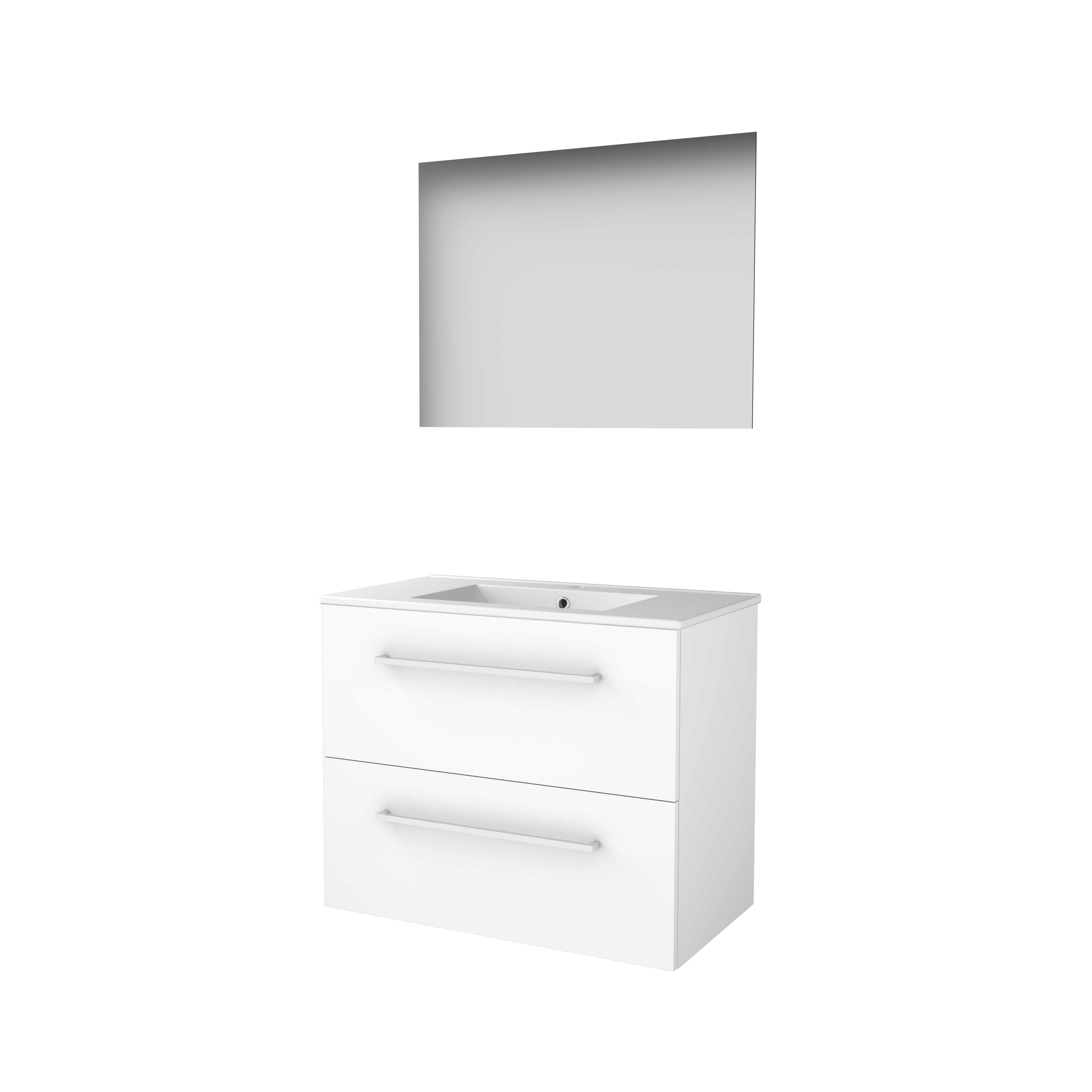 Basic Ultimate 46 onderk. m. gr. incl. 2 la + pors. wast. incl. 1 krgt. incl. spg. m. LED ind. o+b B800xD460 Ice White / 1813750