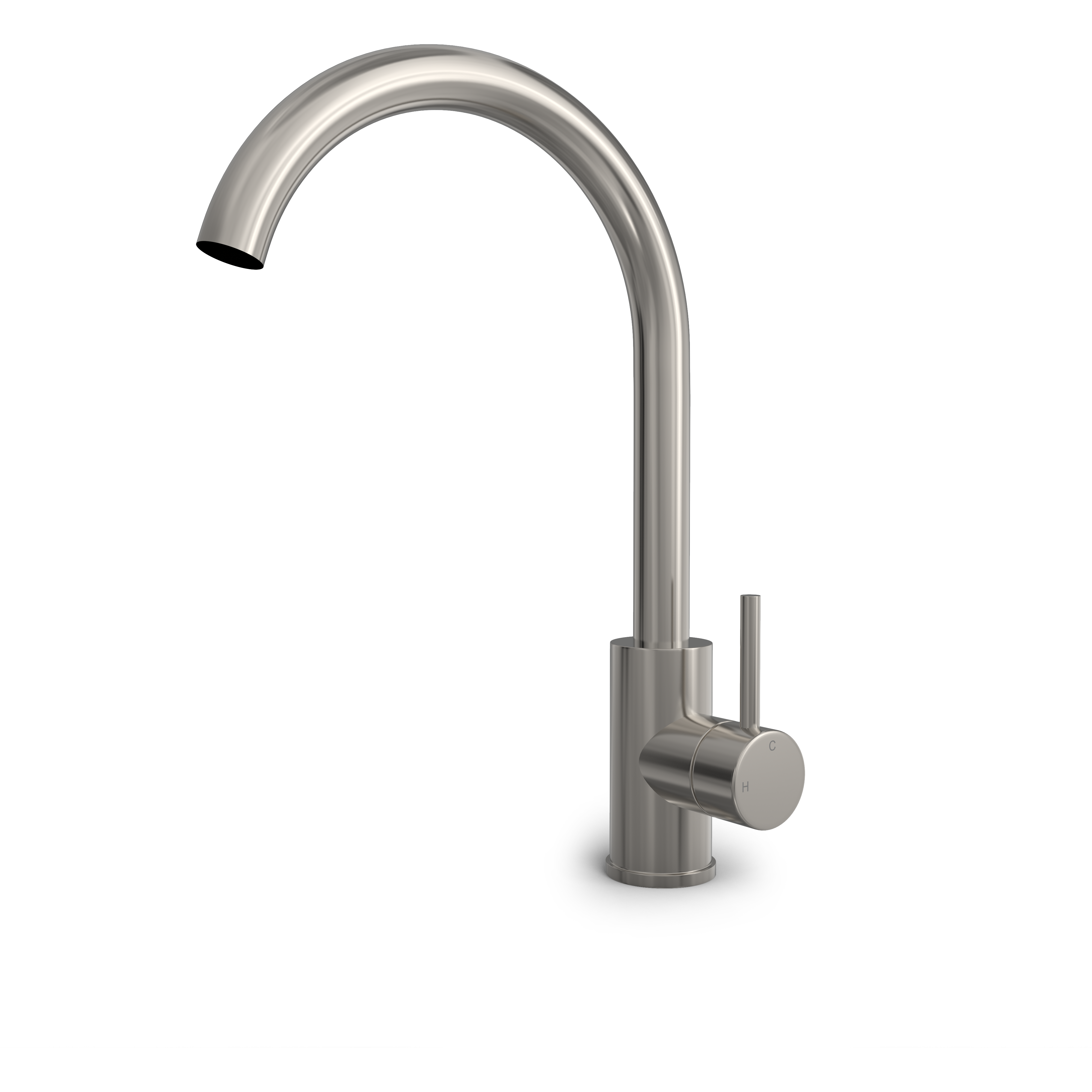 Hotbath BUDDY wastafelkraan met draaibare uitloop B104GN Geborsteld nikkel