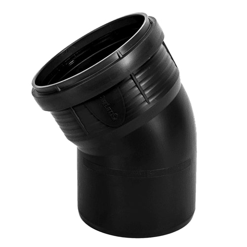 PP Master bocht 40 30gr mof/spie zwart 3496103032