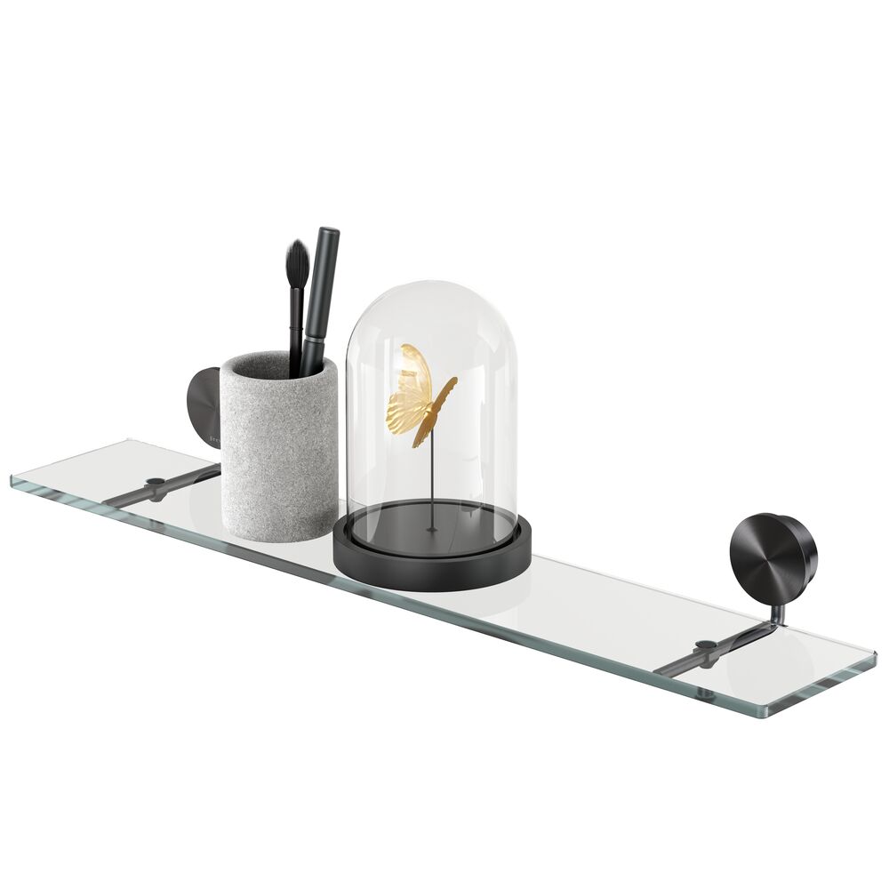 Geesa Opal planchet 60 cm 917201-09-60 geborsteld zwart metaal