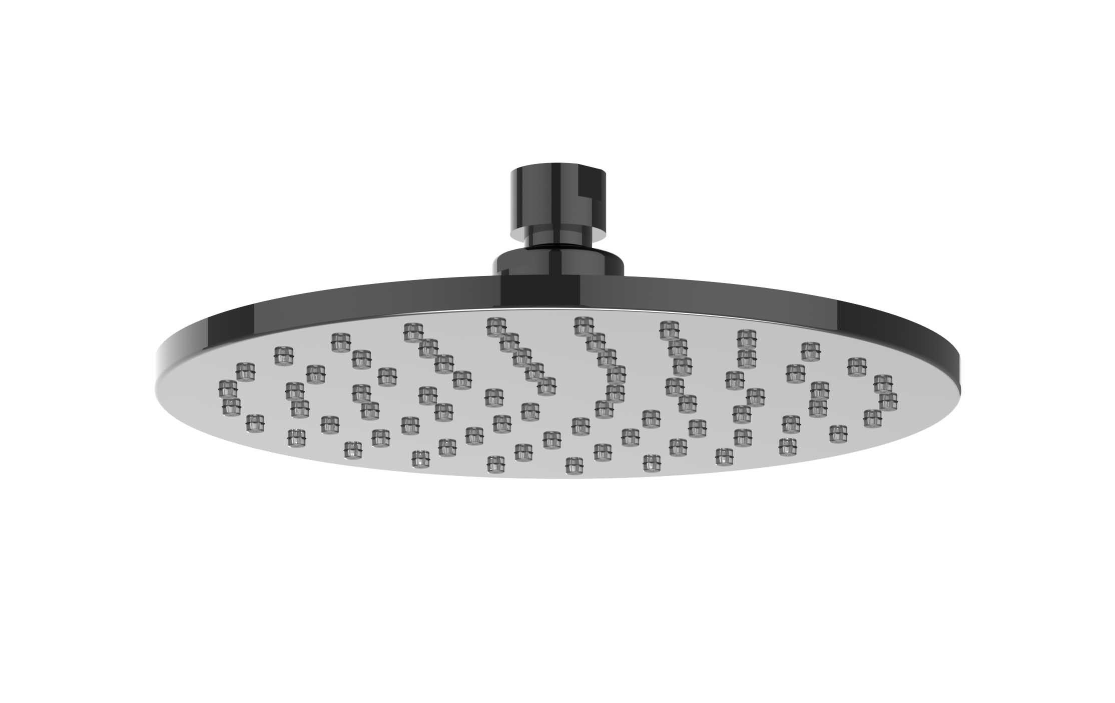 IVY Toebehoren Hoofddouche medium 20cm met antikalk nozzels 6900657 Zwart chroom PVD