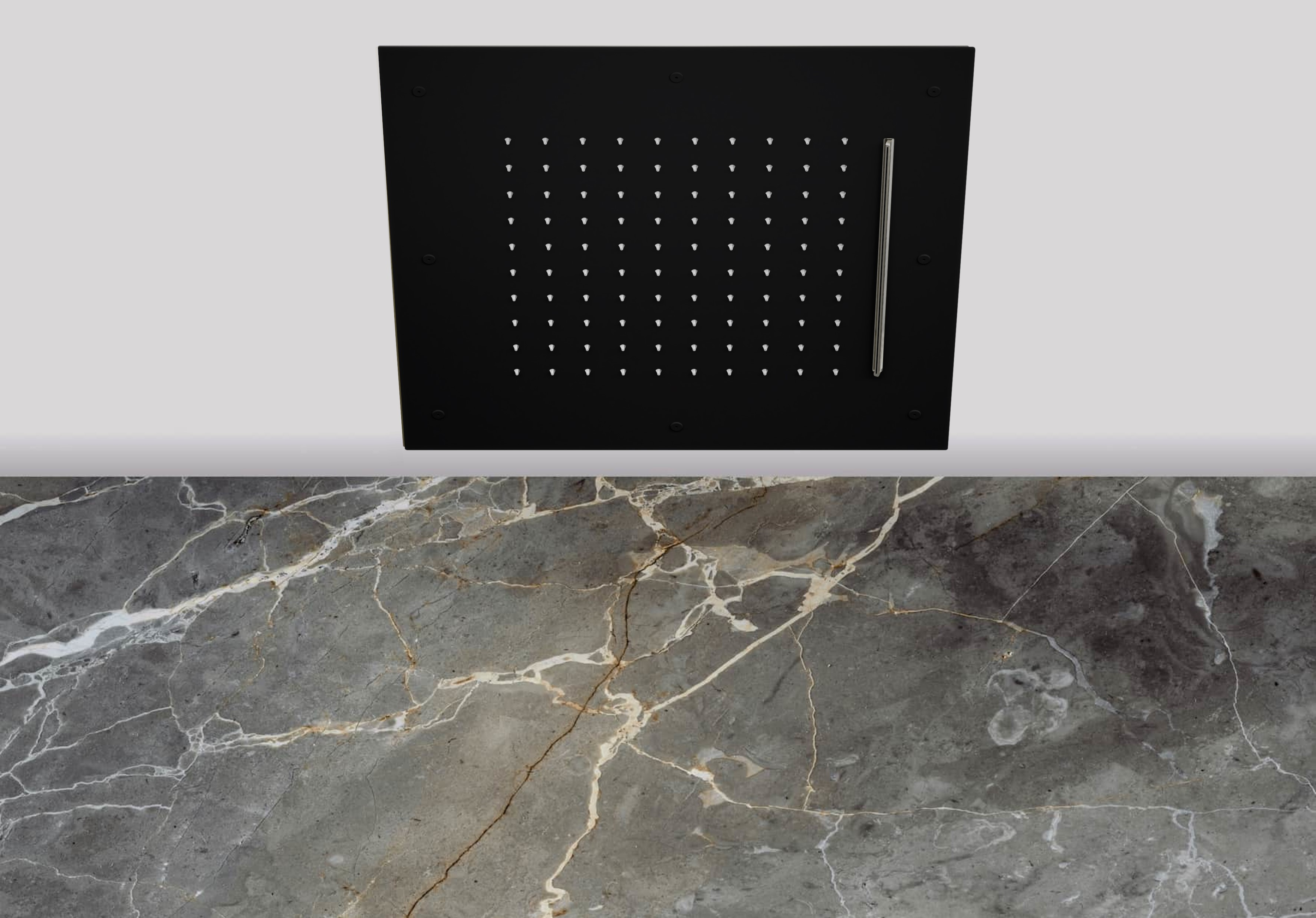 Lagoo Nesso Hoofddouche Showerlicious 430 x 430 m. regen cascade N8233MB Matt Black