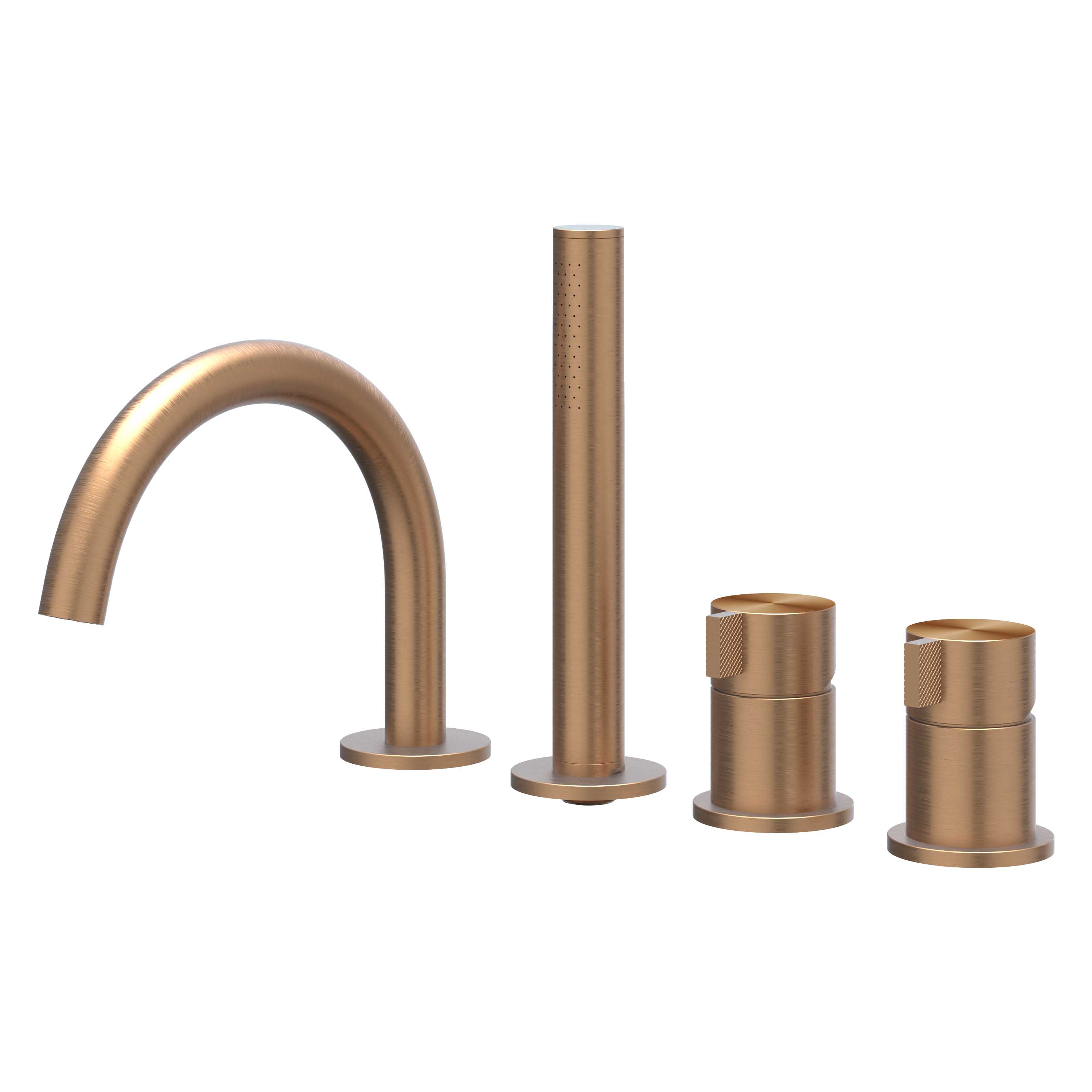 IVY Tribe Badrandcombi 4-gats m/draaibare uitloop uittrekbare handd 6301173 RVS316 gebr. mat koper PVD