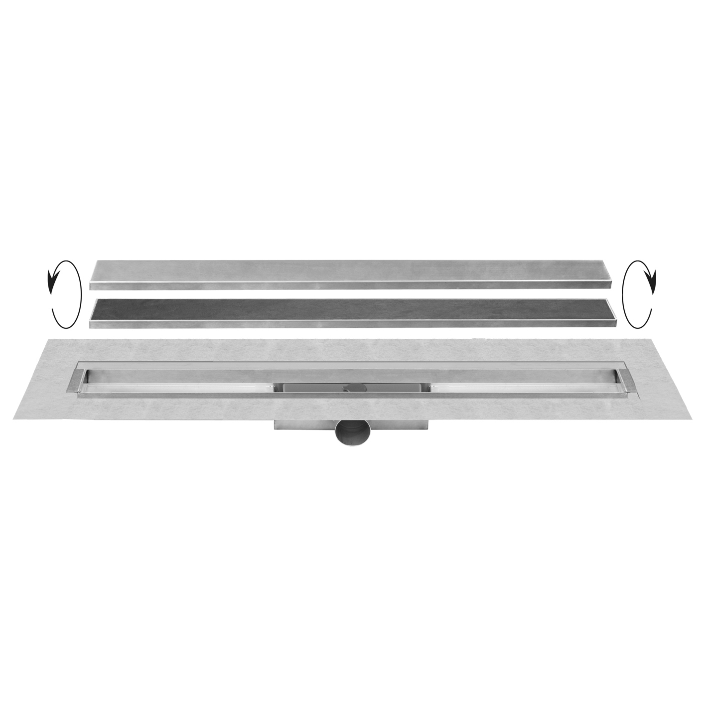 Easy Drain Compact TAF Wall 200 cm zero / tegel EDCOMTAFW2000-50