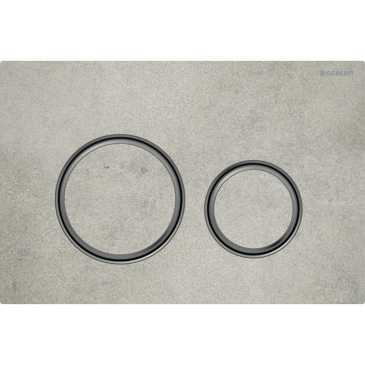 Geberit Sigma50 bedieningsplaat 2- toets round zwartchroom - betonlook 115.651.JV.1