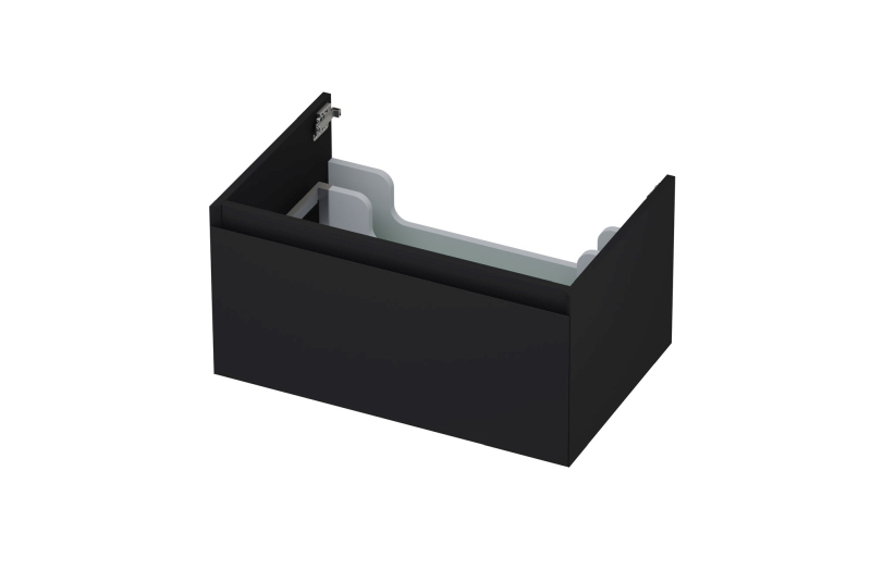 INK onderk. 1 lade greepl. gelakt 45gr 1240116 Mat zwart H350xB700xD450