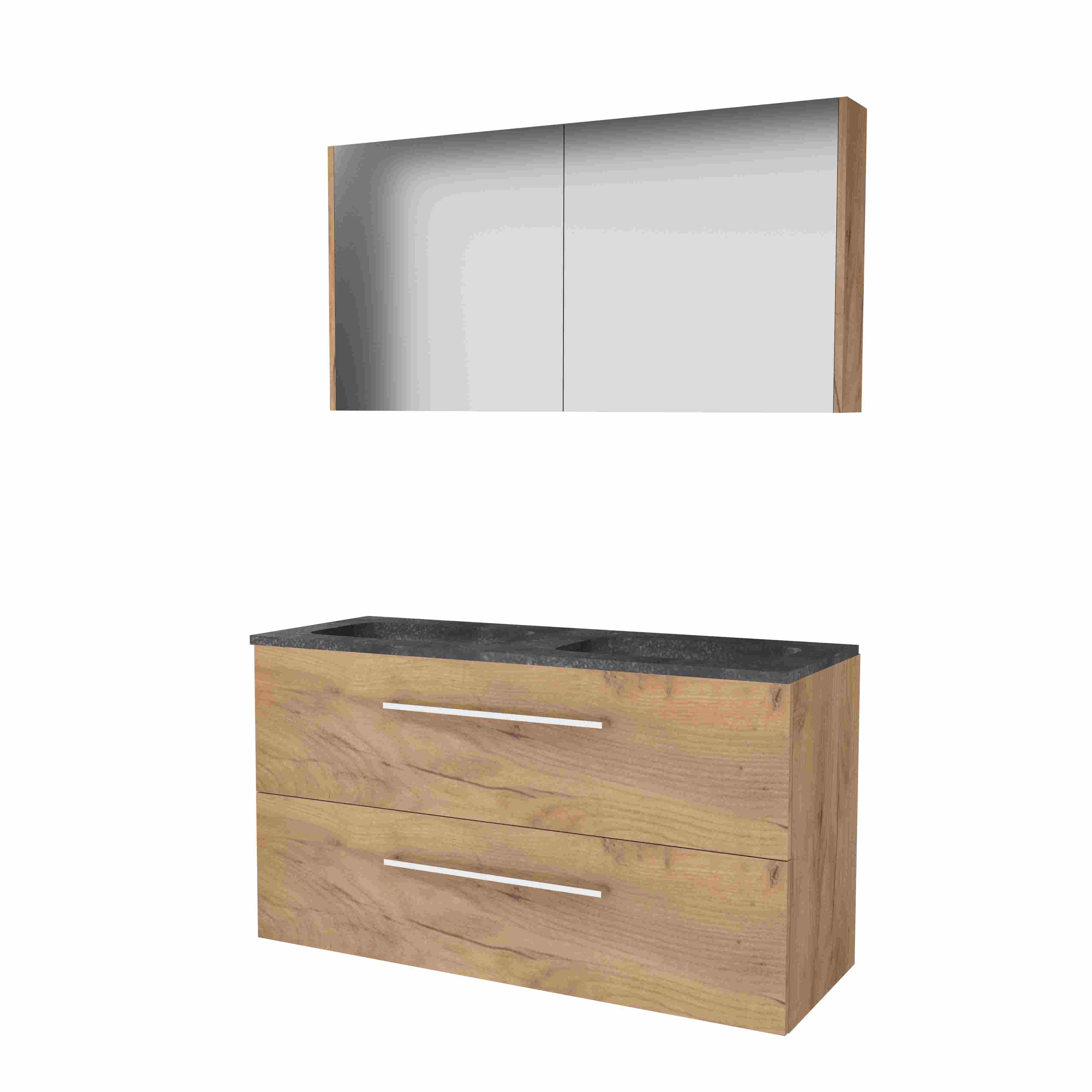 Basic Comfort 46 onderk. m. gr. incl. 2 la + hardst. wast. z. krgt. incl. sp.kast B1200xD460 Whisky Oak / 1813379