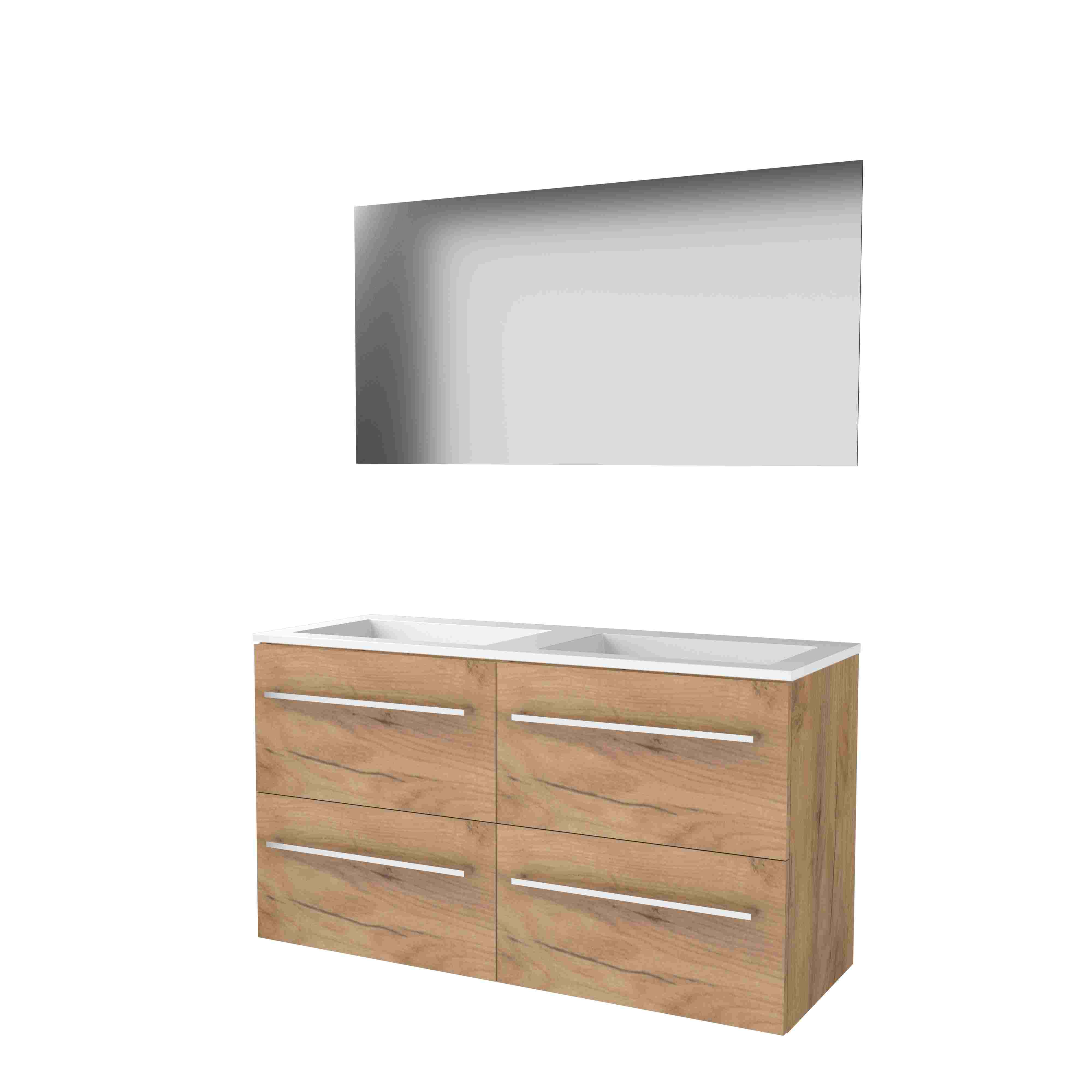 Basic Ultimate 46 onderk. m. gr. incl. 4 la + Acryl wast. z. krgt. incl. spg. m. LED ind. o+b B1200xD460 Whisky Oak / 1813976