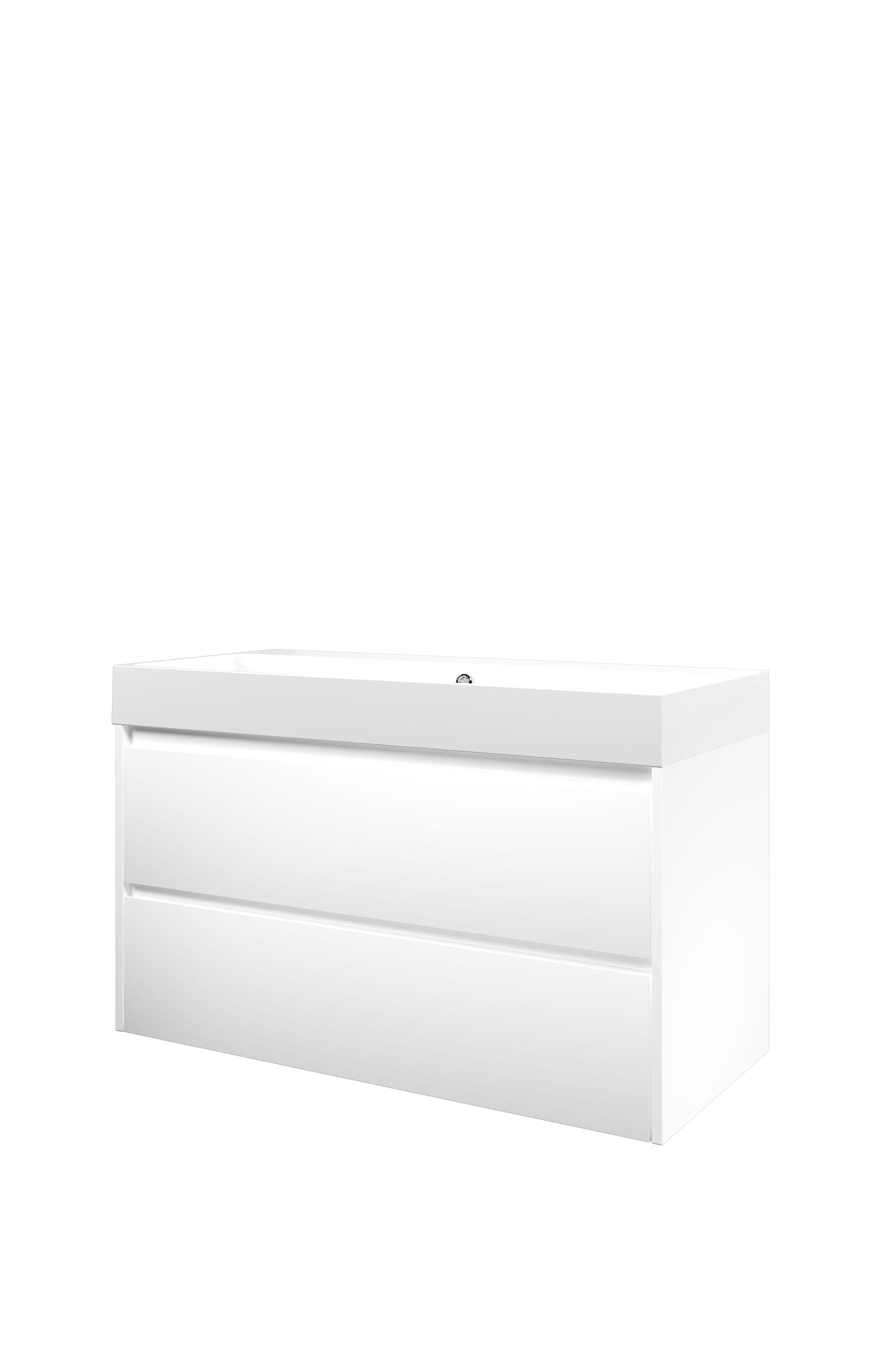 Proline set polystone Loft wast. z. krgt. en onderk. sym. 1816885 Mat wit/Glans wit H620xB1000xD460