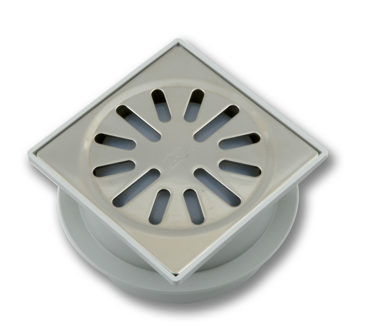 Aquaberg ABS put m/RVS rooster onder uitlaat 4210 10x10cm