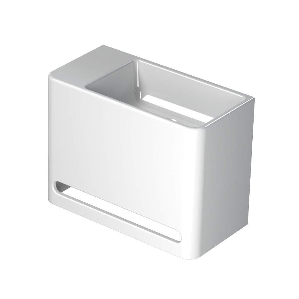 INK Hangar Fontein Polystone links z. krgt. 3401020 Glans wit H300xB400xD200