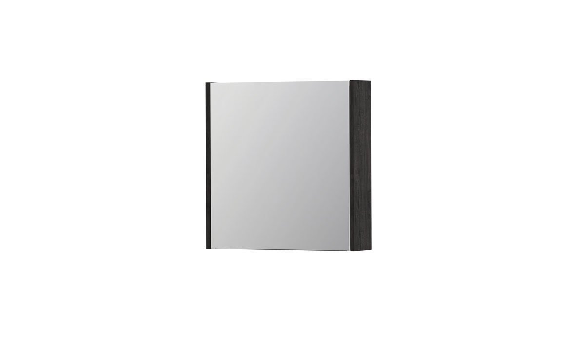 INK SPK1 spiegelkast m. 1 dubbelzijdige spiegeldeur en stop/schak. 1110465 Houtskool eiken H600xB600xD140