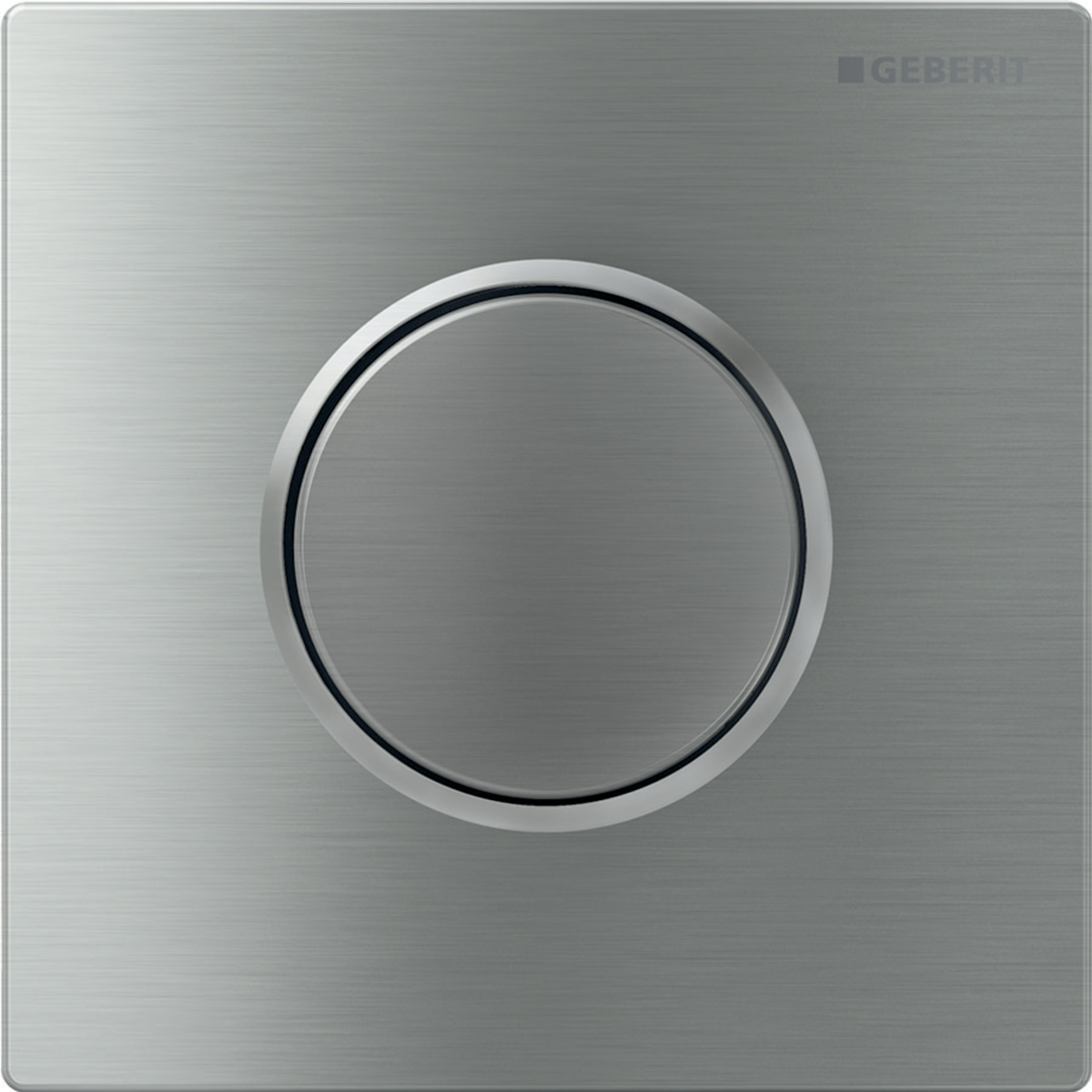 Geberit type 10 ur-sturing pneumatisch round rvs geborsteld easy-to-clean 116.015.SN.1