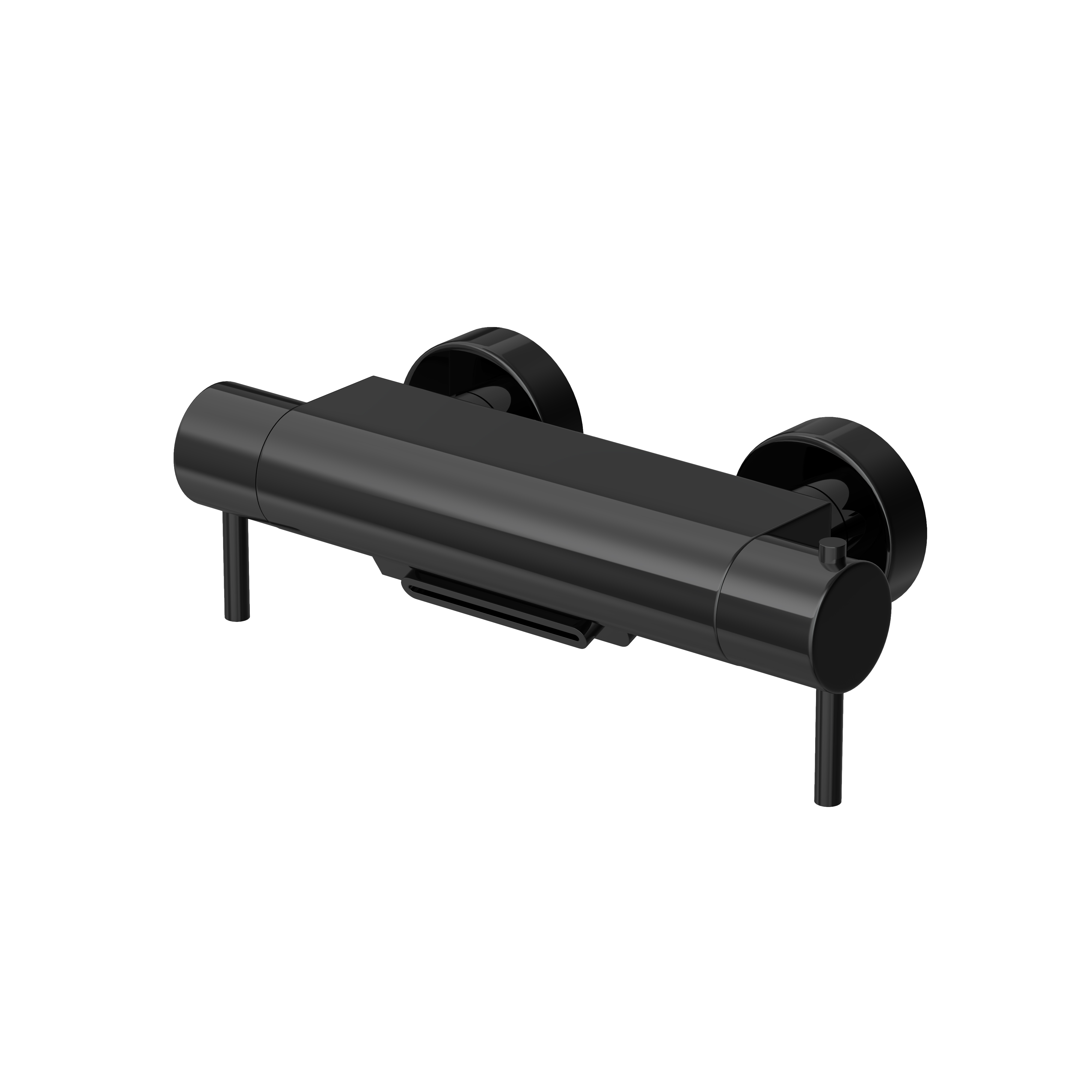 Hotbath Cobber thermostatische badmengkraan Cascade B021PBP Gepolijst zwart PVD
