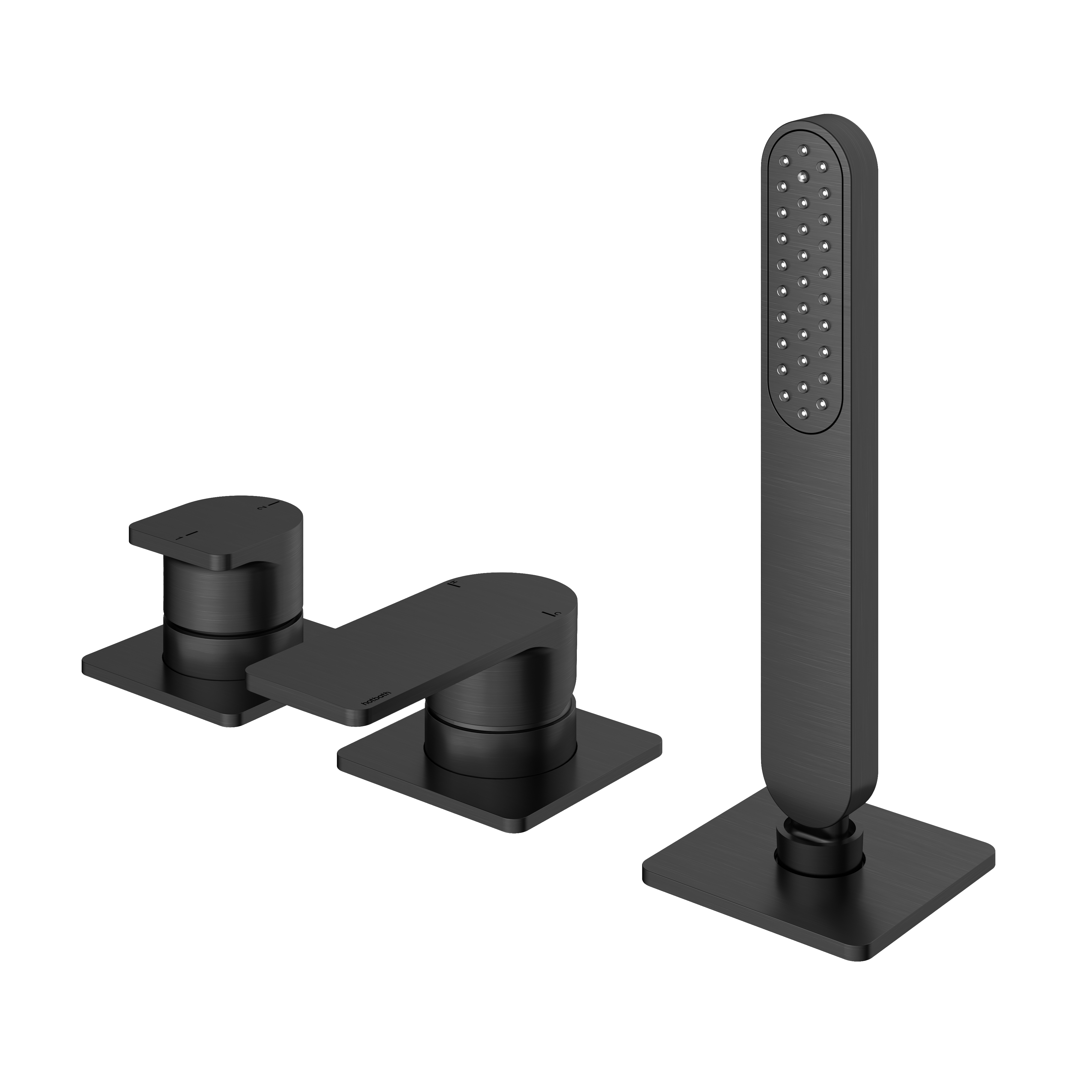 Hotbath Gal Badrandcomb. 1 hendel mengkr. z. uitl. m. 2-weg omst. GL075BGP Geborsteld Gunmetal PVD